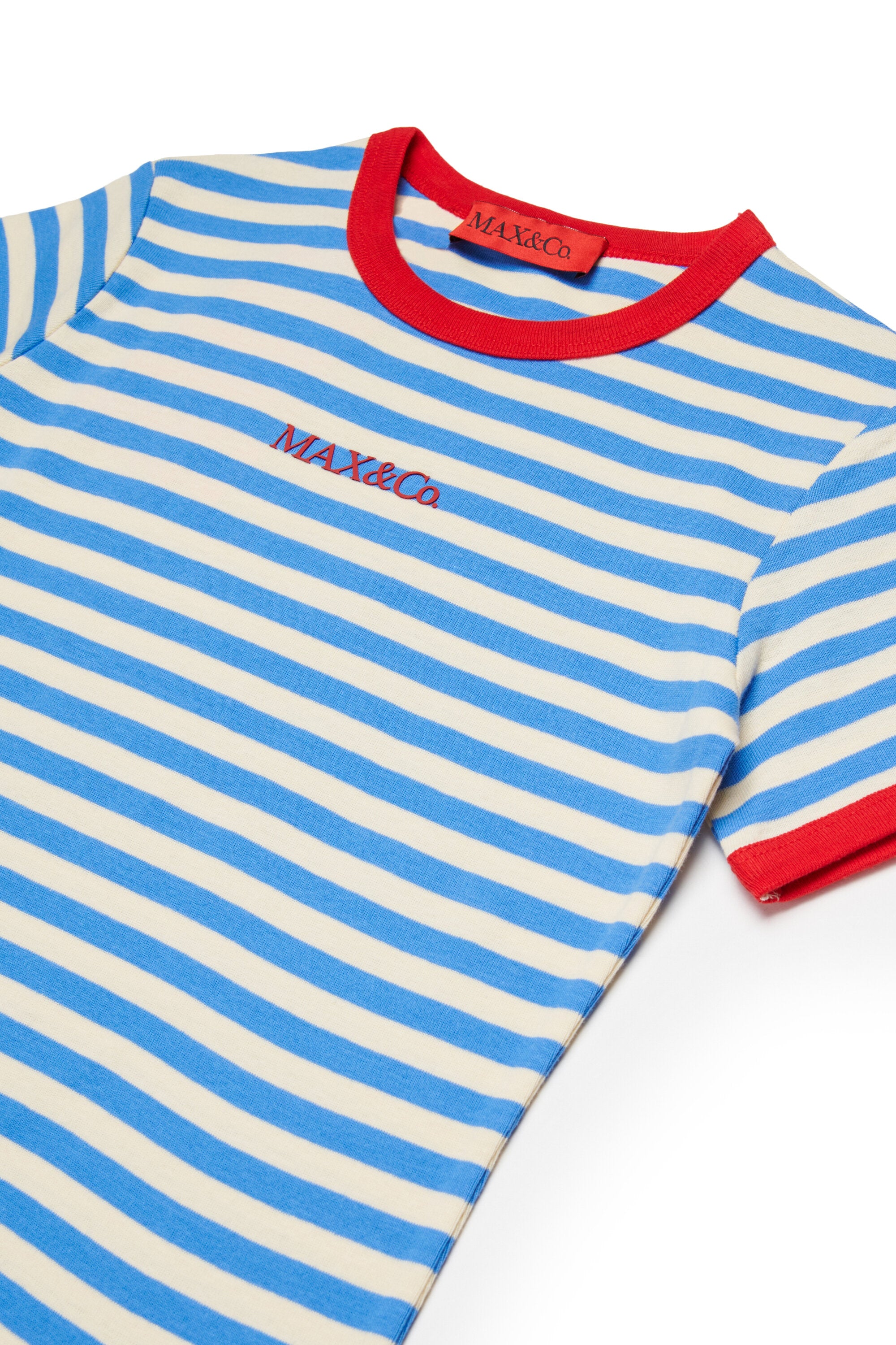 Vestido de rayas con logo