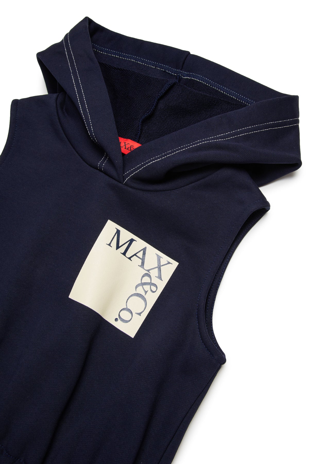 Vestido corto sin mangas con logo