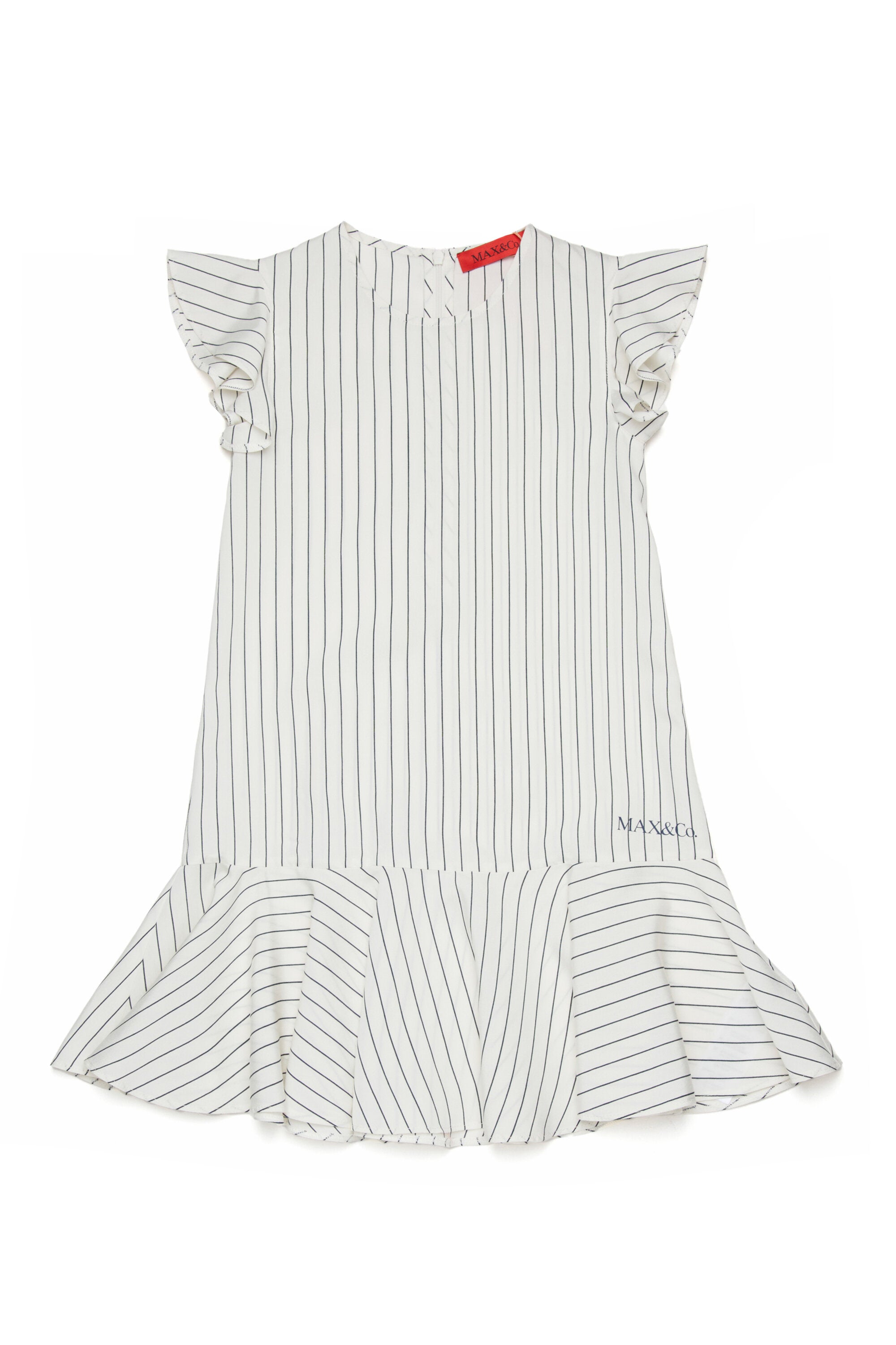 Vestido de rayas con logo