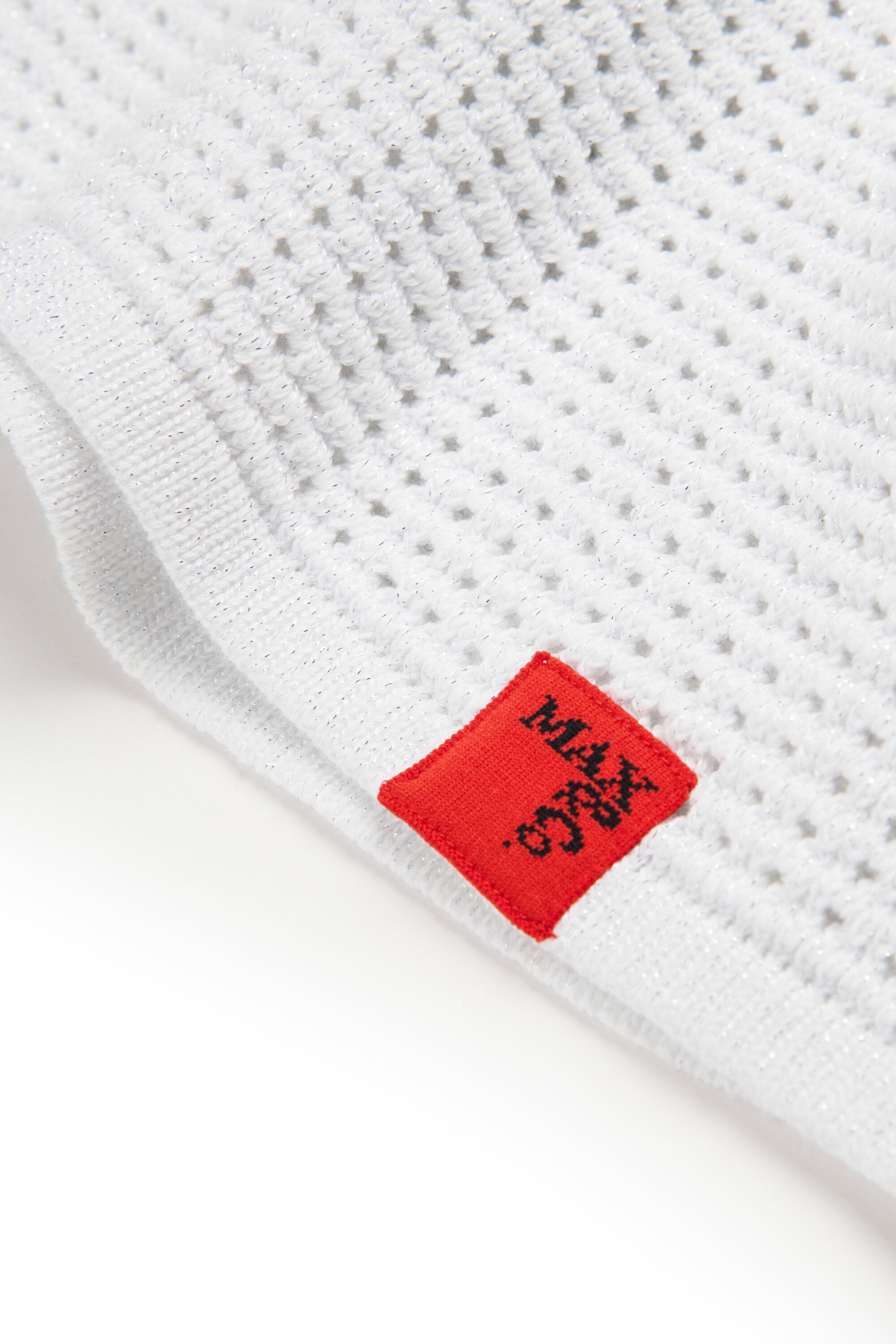 Openwork knit dress with logo