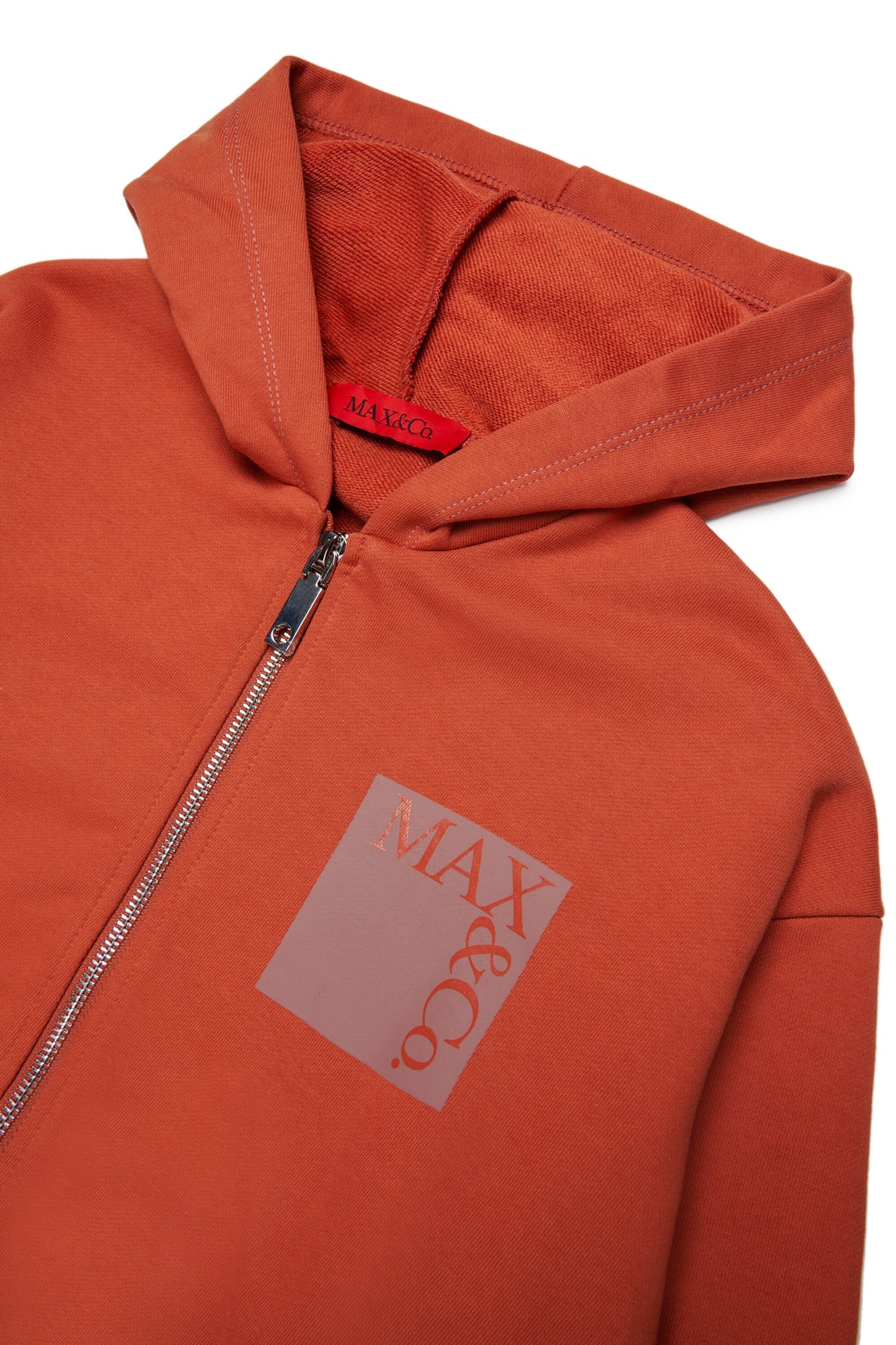 Sudadera con cremallera completa y logo