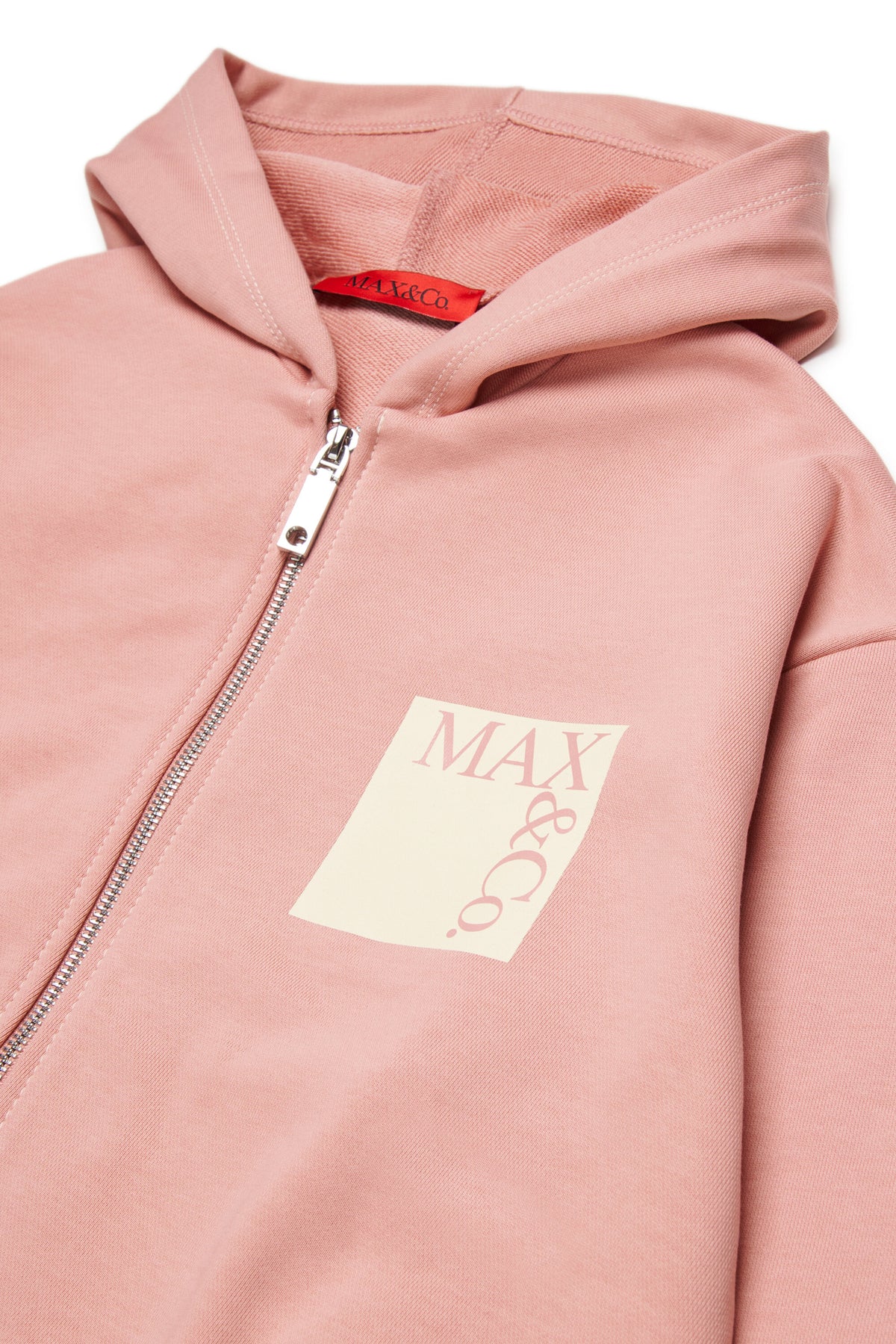 Sudadera con cremallera completa y logo