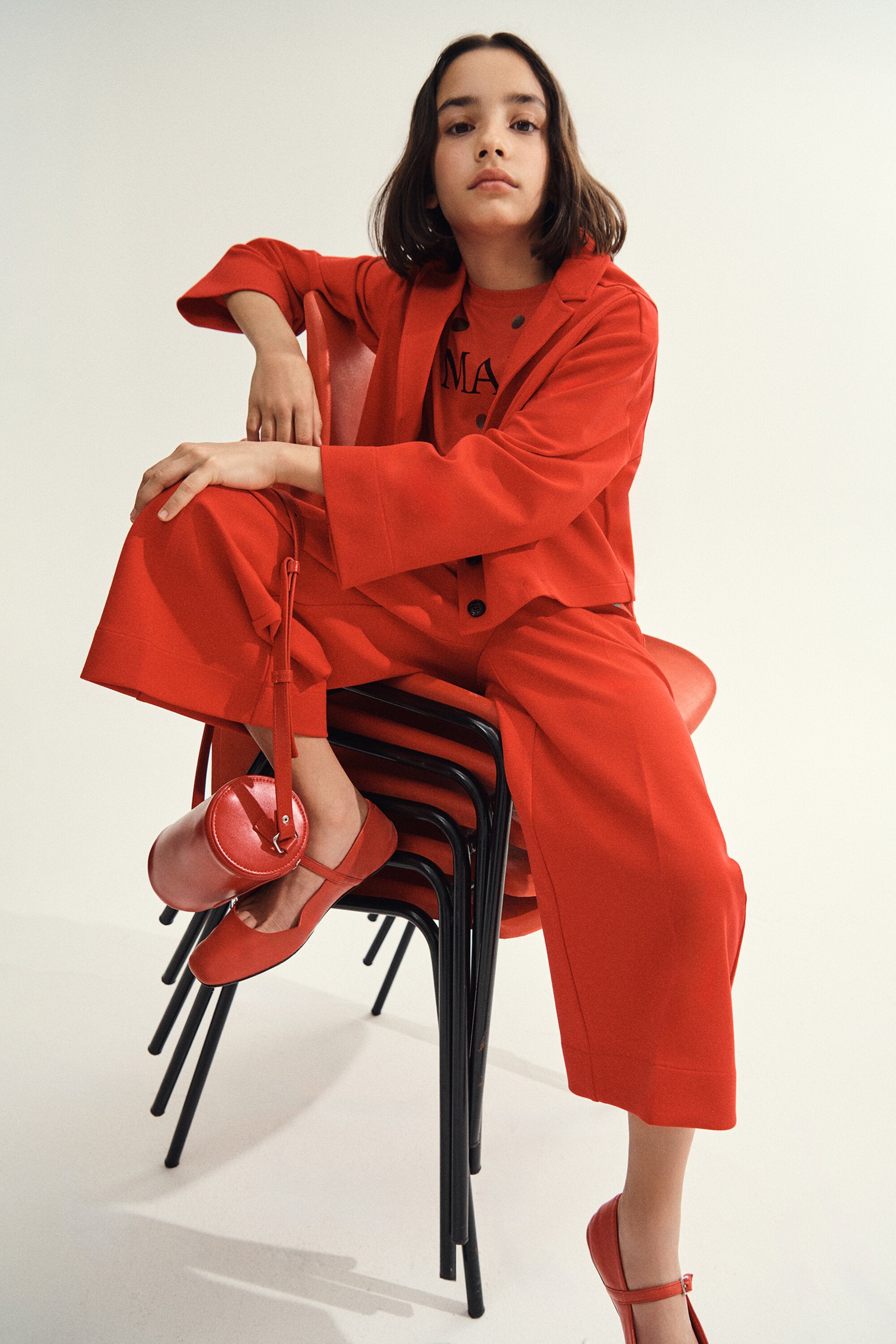 Pantalones palazzo con logo