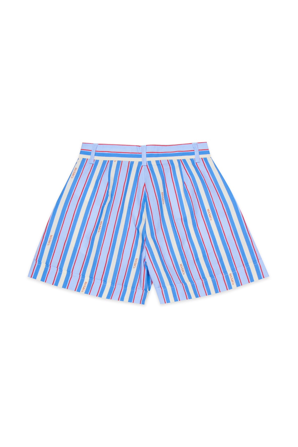 Shorts a rayas con logo