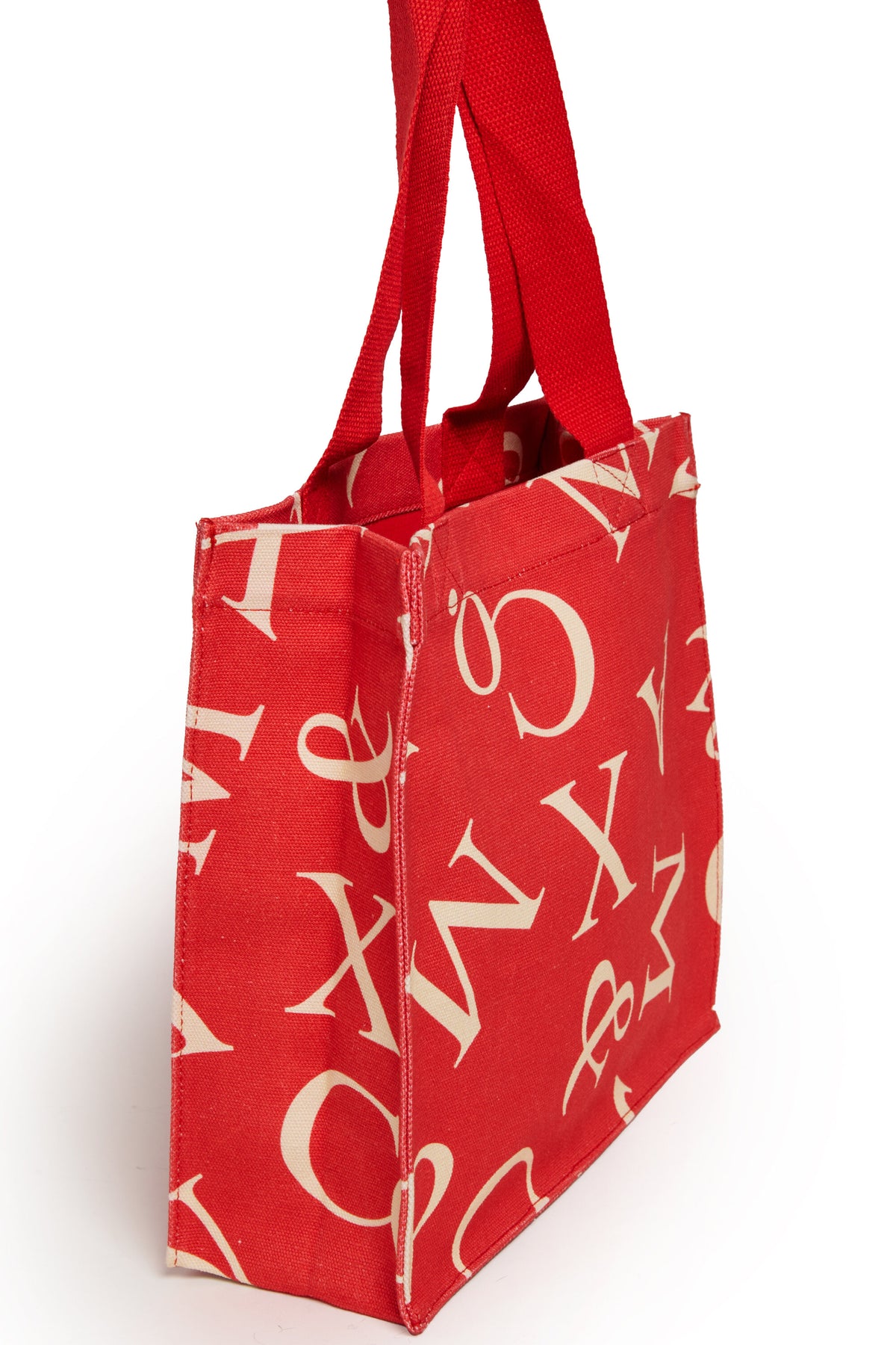 Tote bag with oversized logo lettering