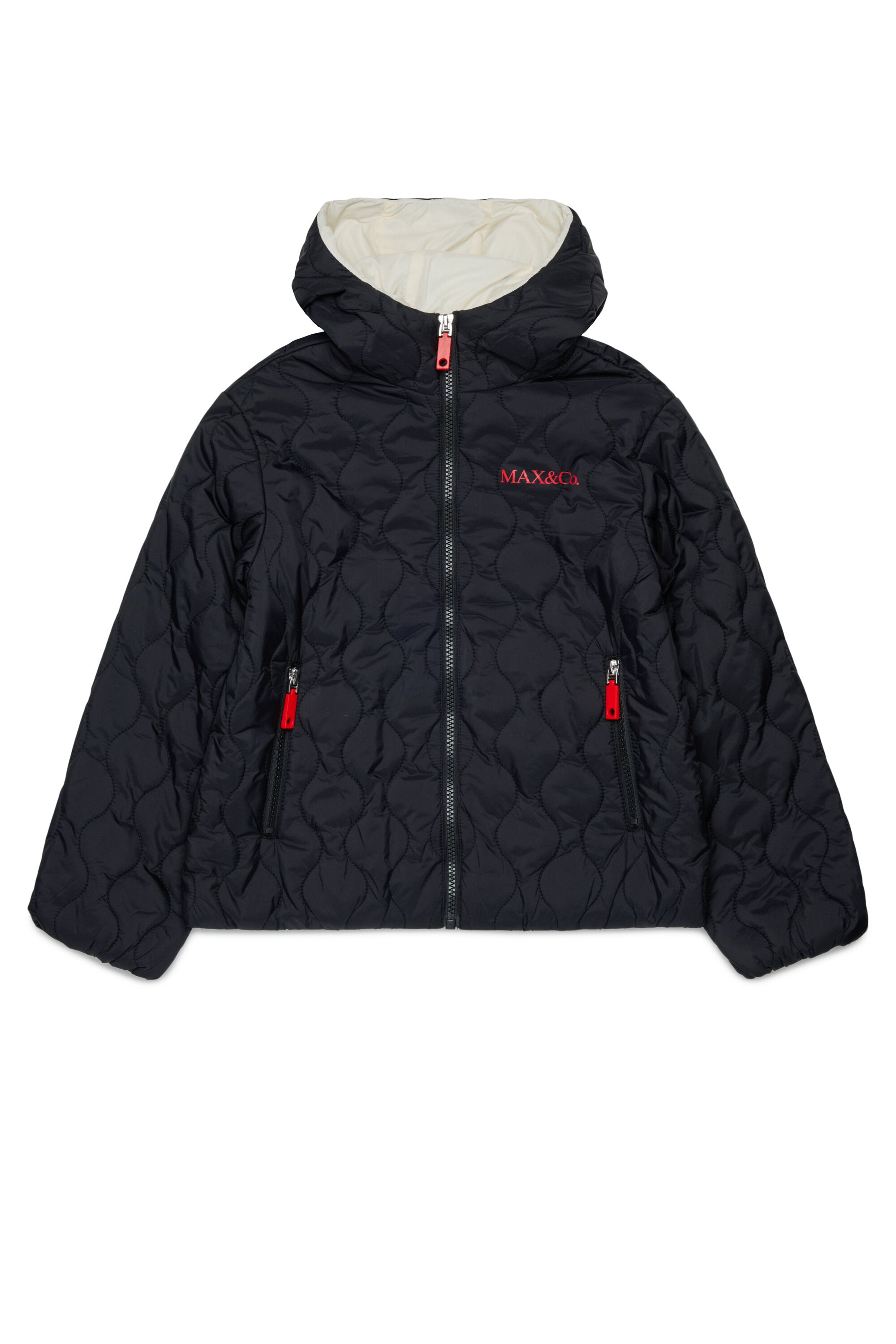 Chaqueta acolchada con logo estampado