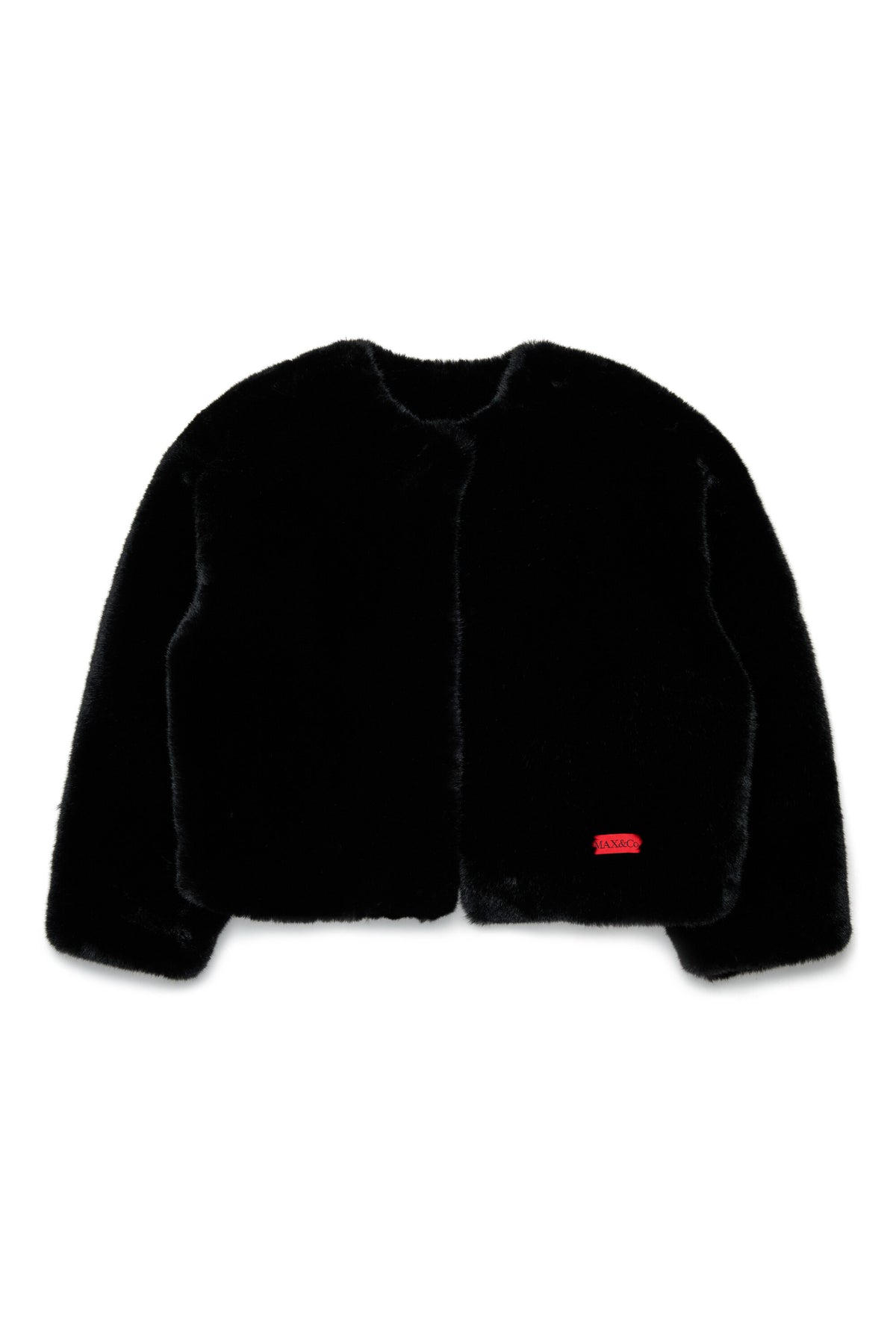 Chaqueta de piel sintética con logo