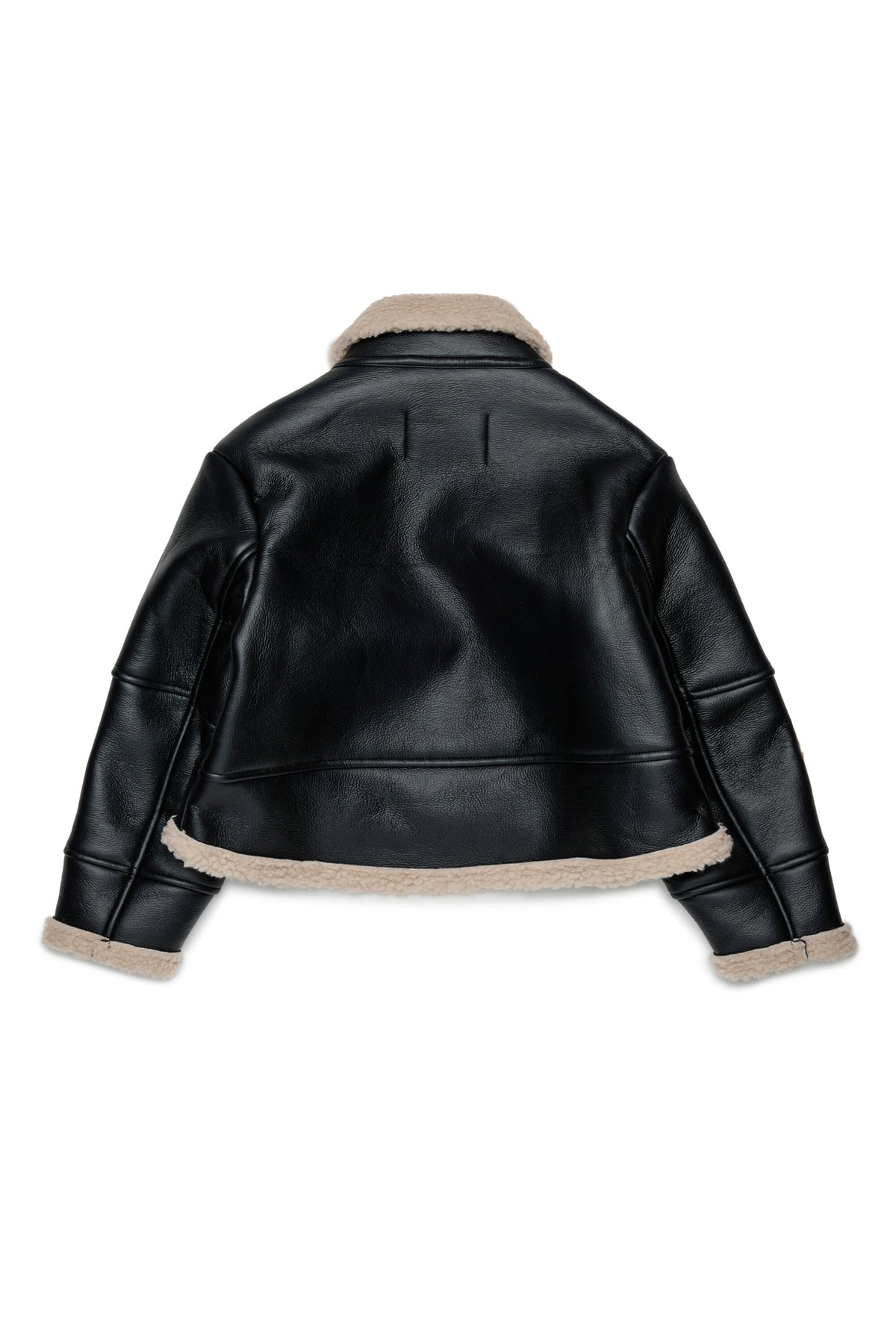 Chaqueta shearling con logo