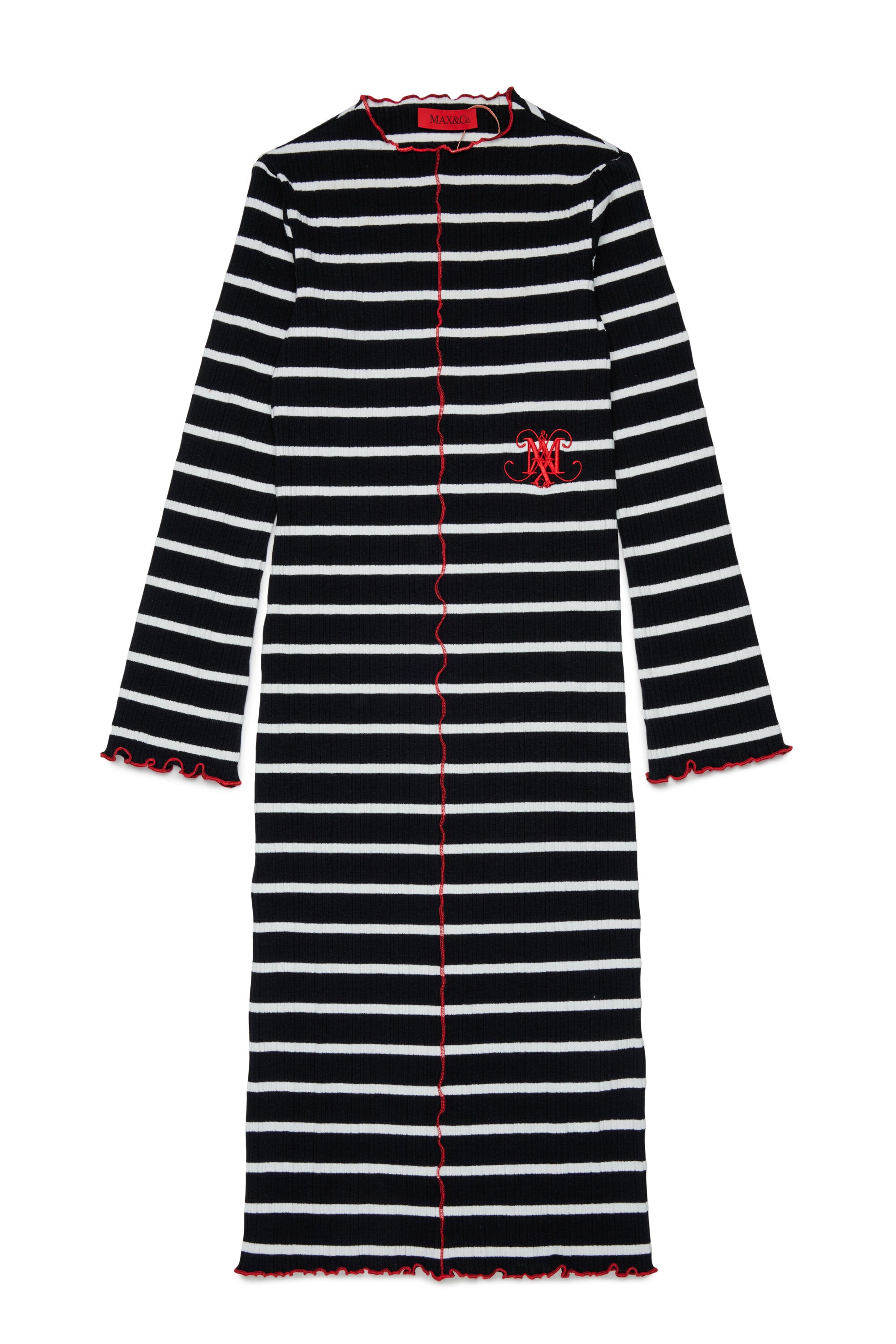 Striped dress with logo