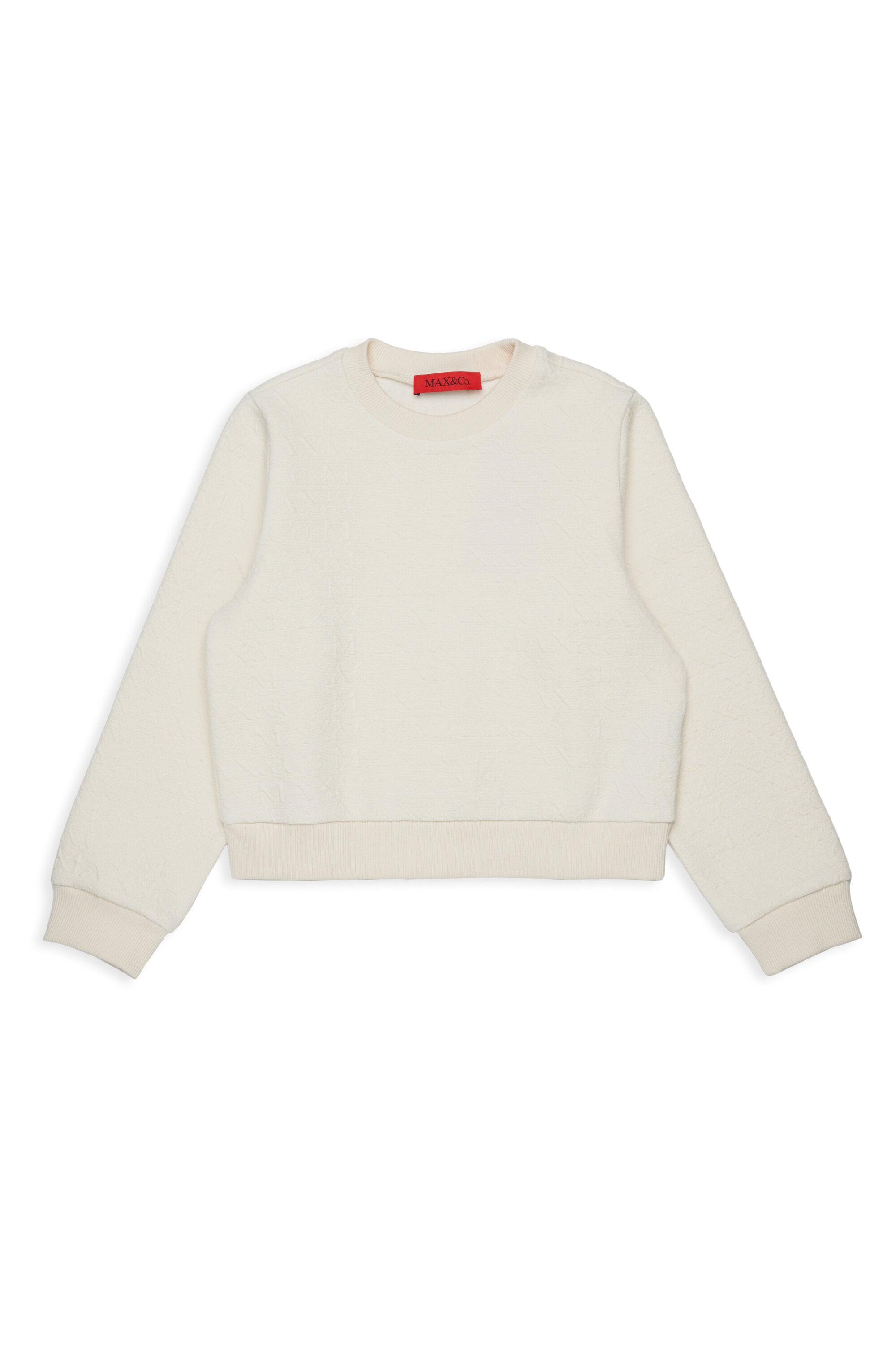 Sudadera de cuello redondo con tejido jacquard