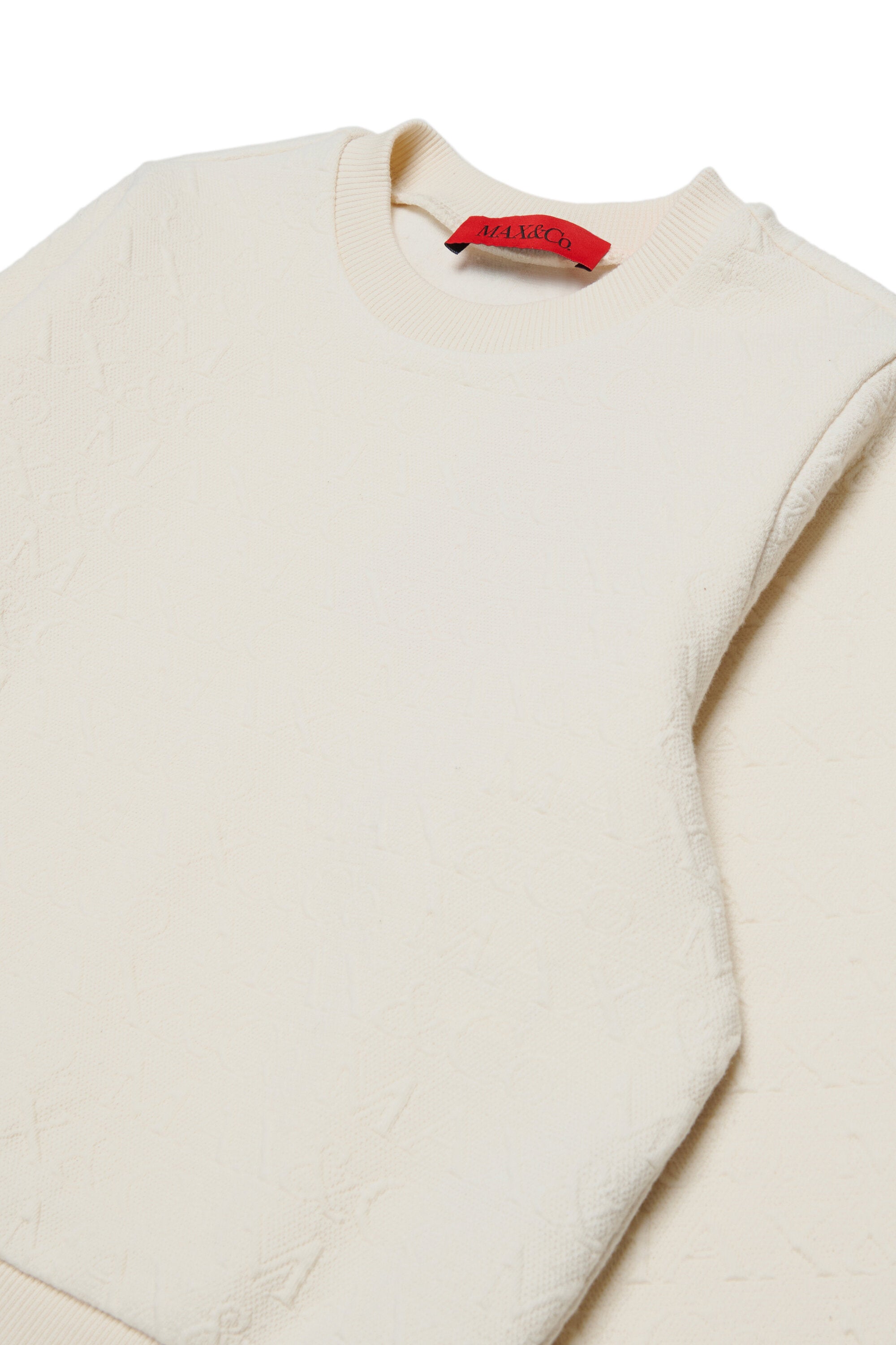Sudadera de cuello redondo con tejido jacquard