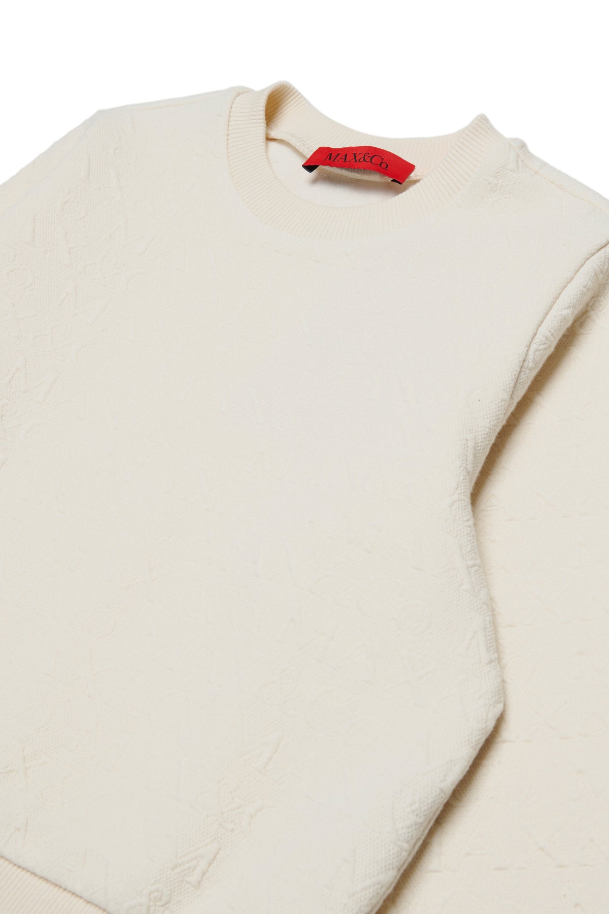 Crew-neck jacquard sweatshirt