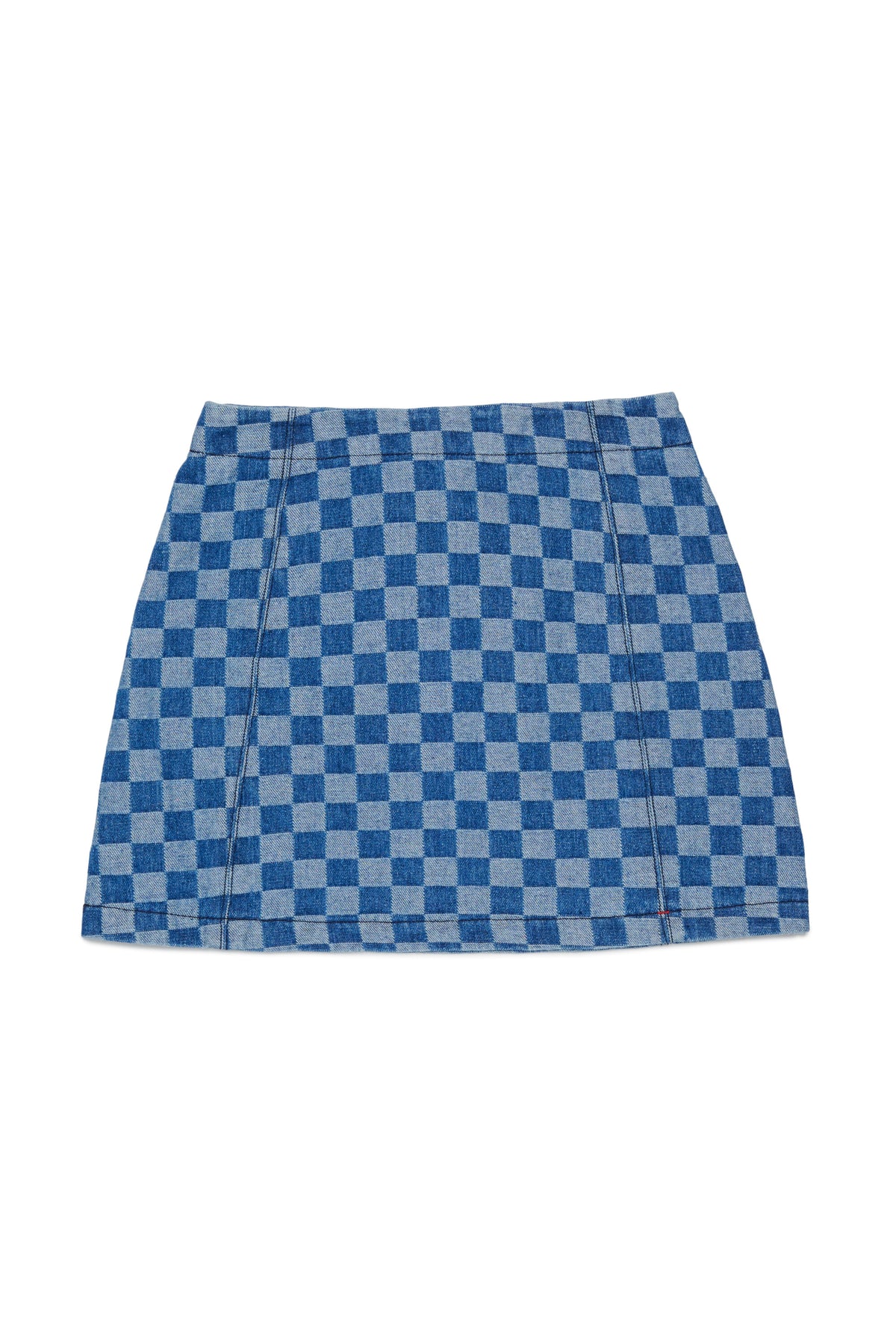 Plaid skirt with logo