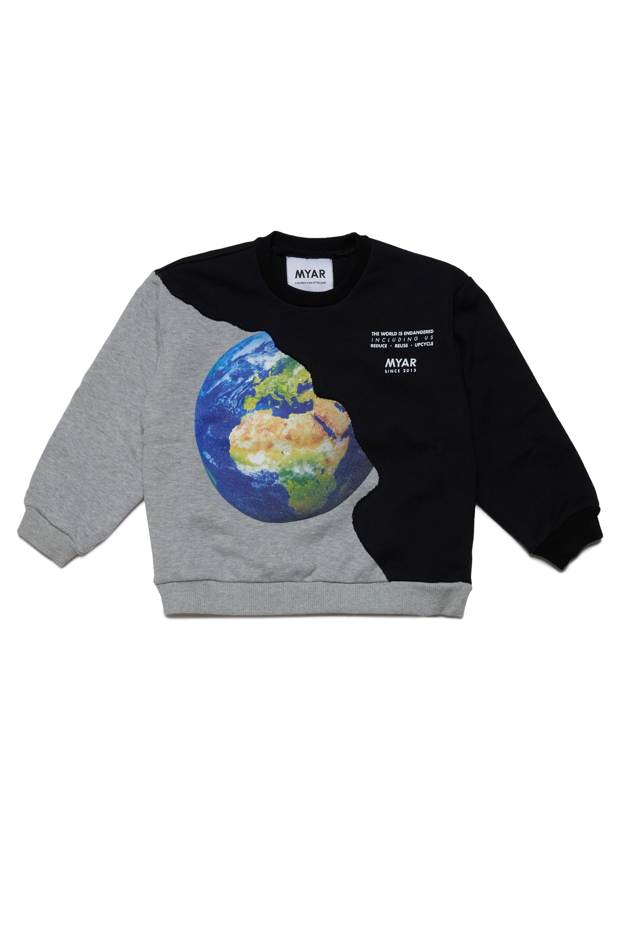 Crewneck sweatshirt with World Endangered print