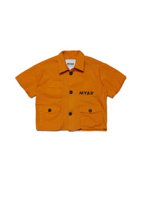 Camisa en tejido deadstock con logotipo MYAR