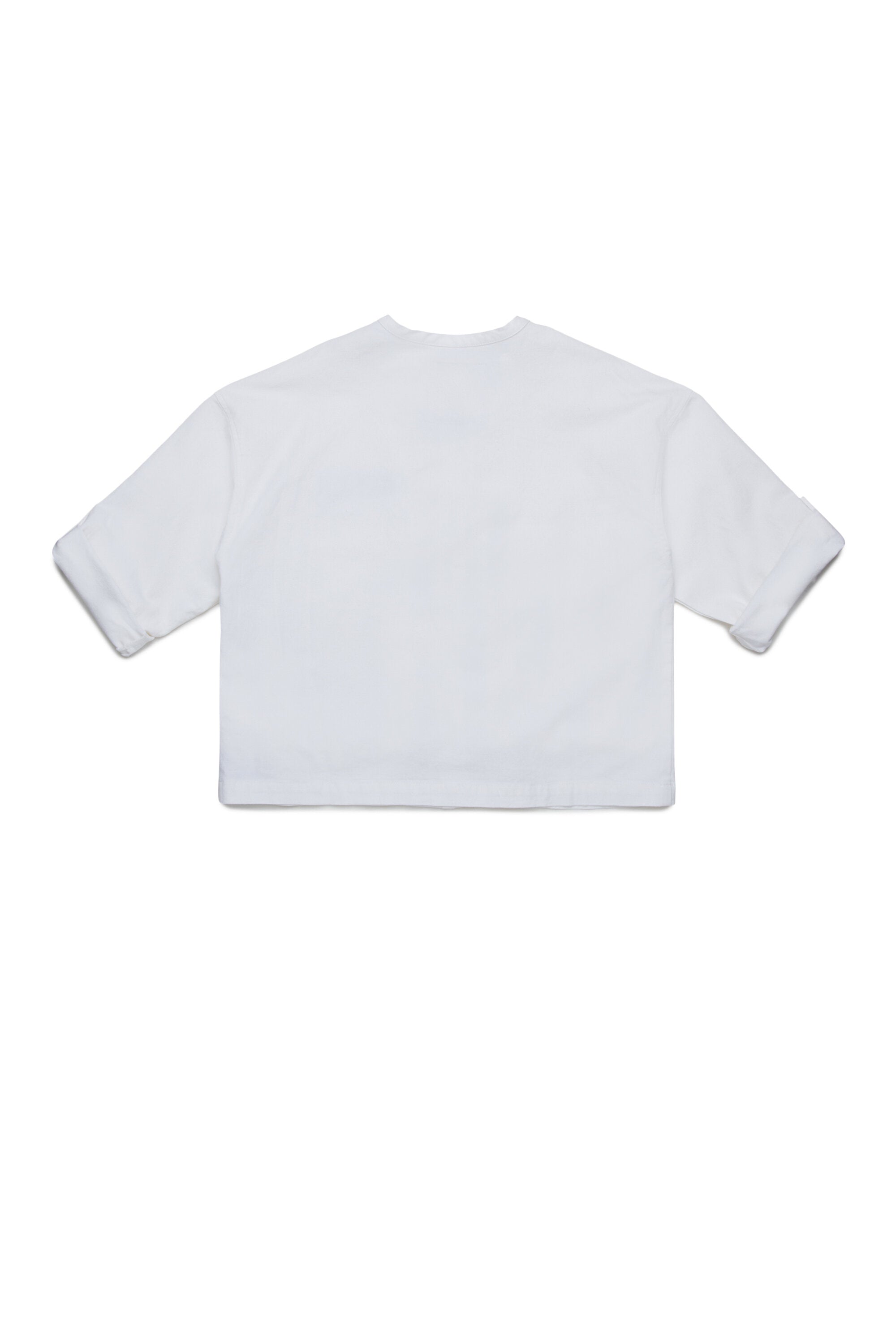 Camisa de mezcla de lino con logo MYAR