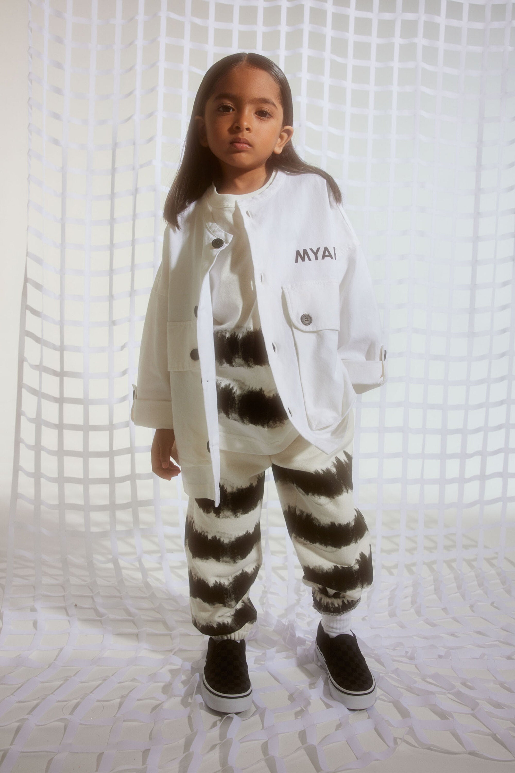 Camisa de mezcla de lino con logo MYAR