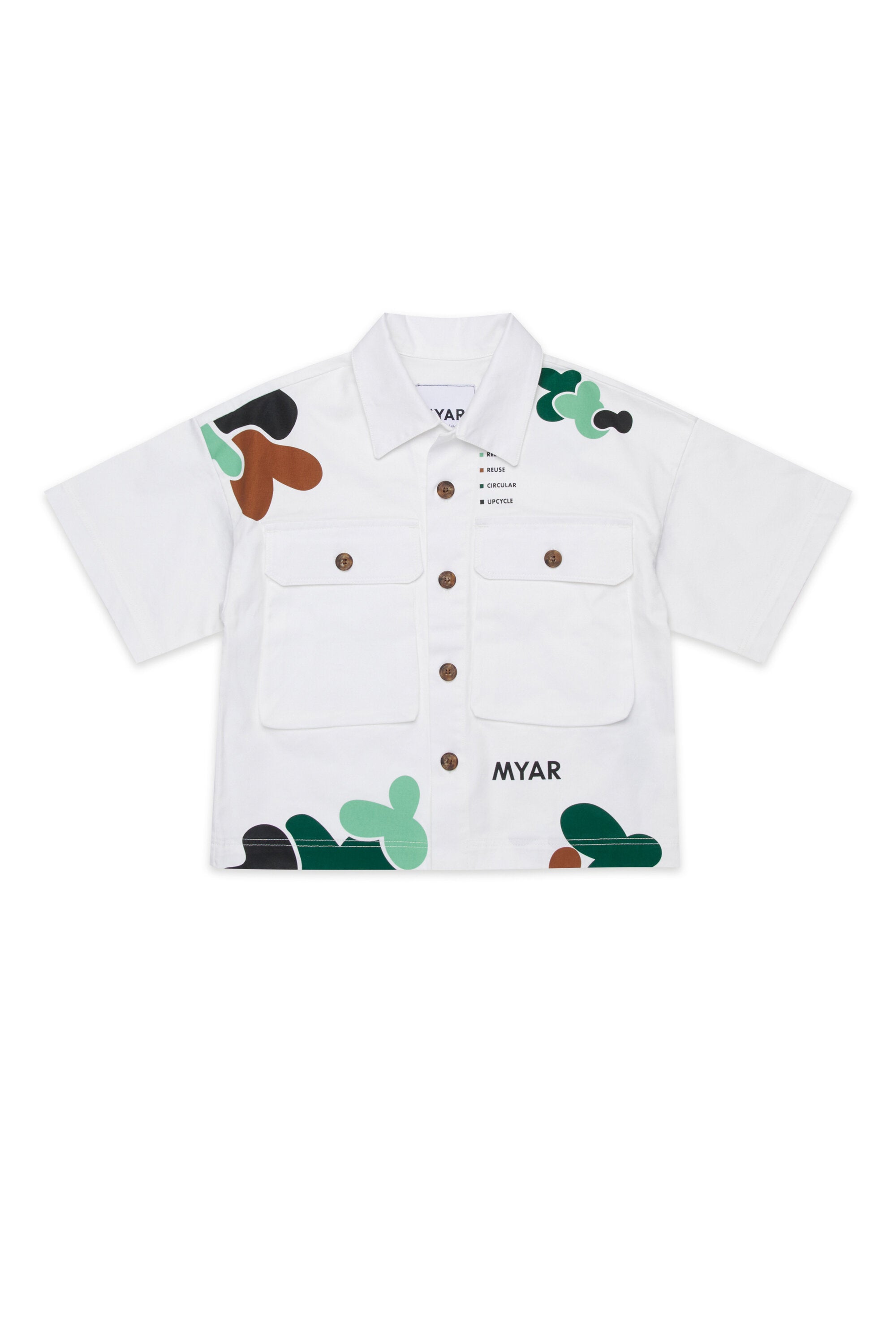 Short-sleeve multi-pocket shirt