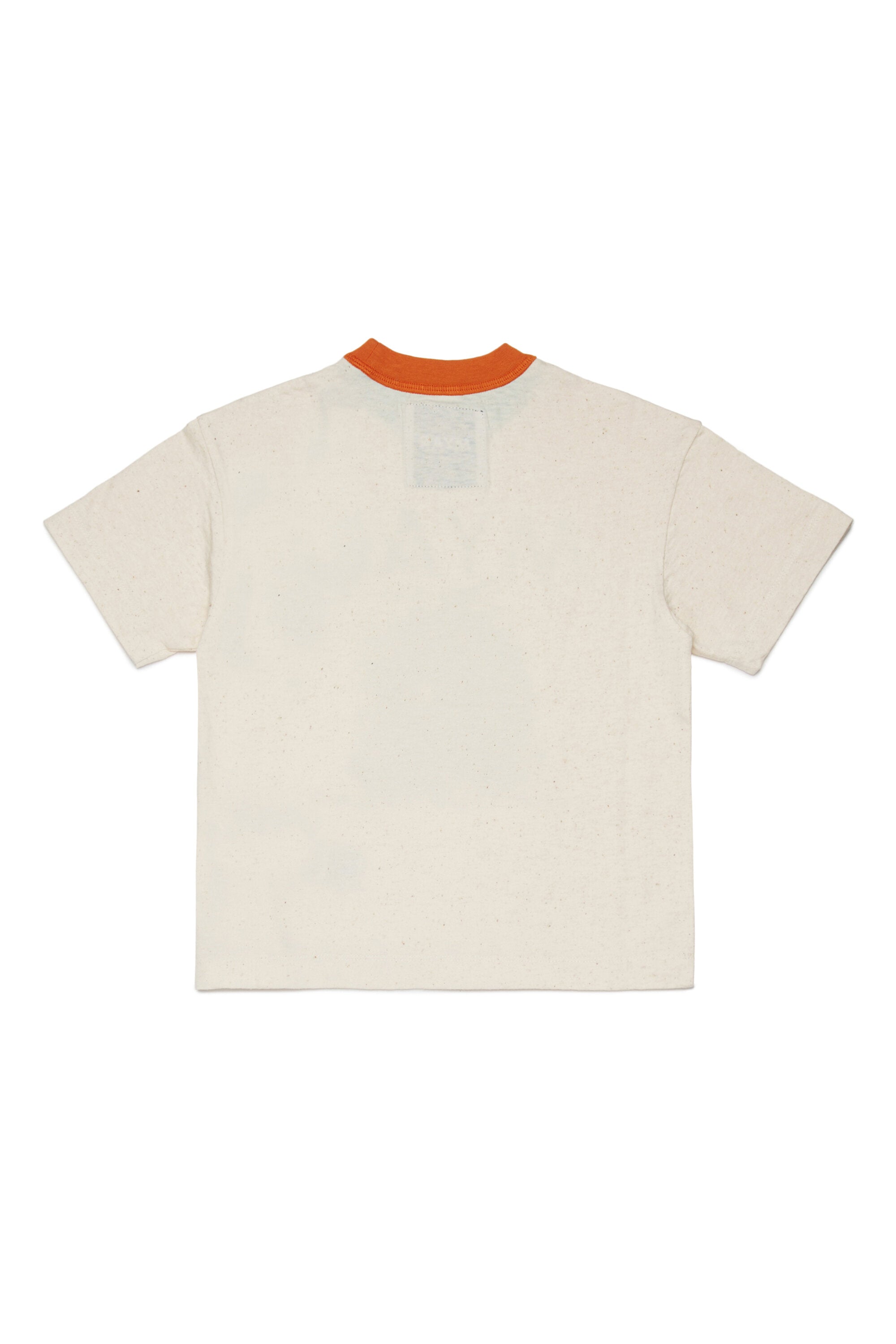 Camiseta con estampado de robot y cuello redondo