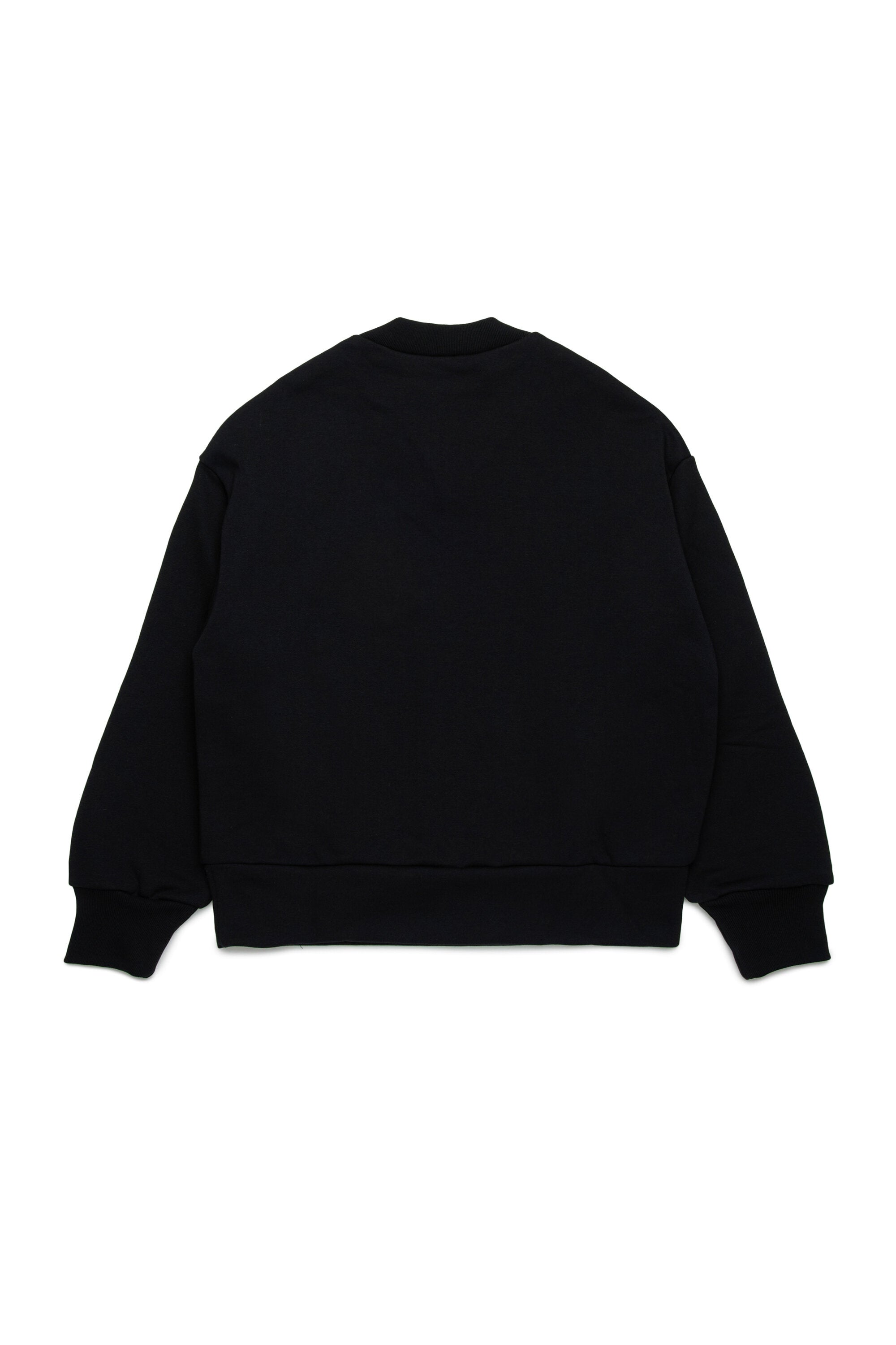 Crew-neck sweatshirt with cursive logo