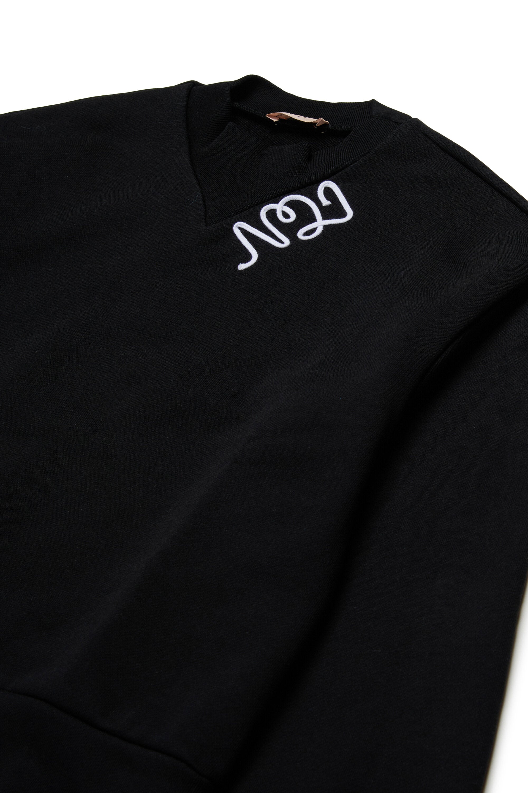 Sudadera de cuello redondo con logotipo cursiva