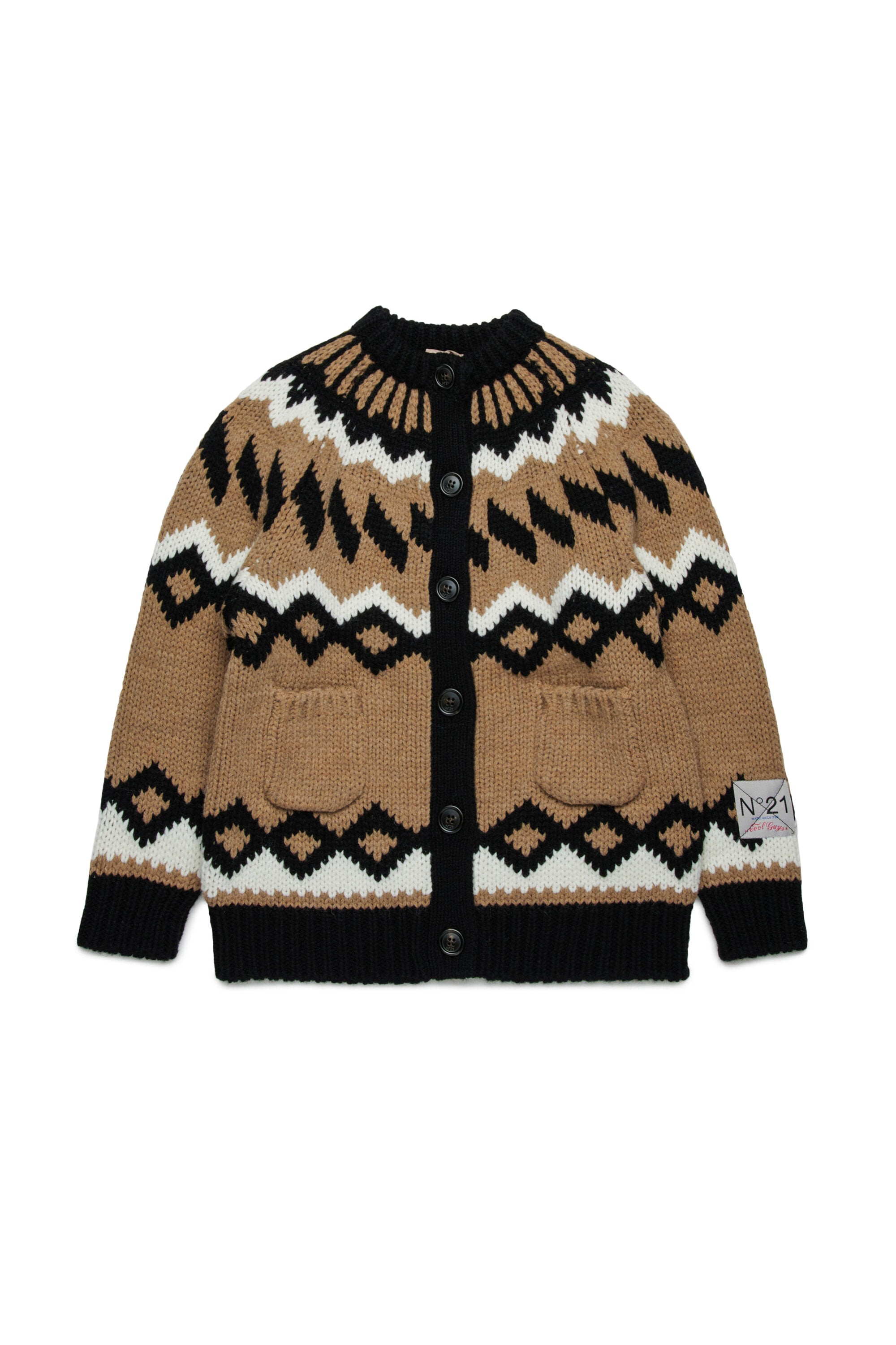 Norwegian wool-blend oversize cardigan
