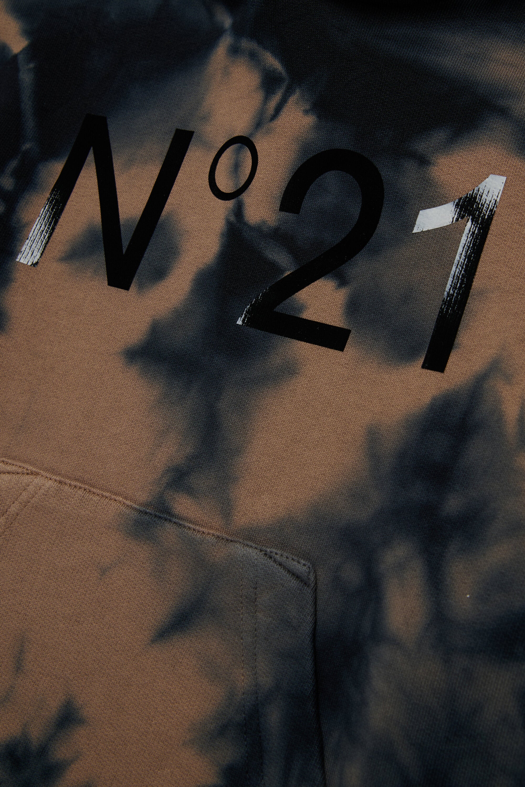 Cotton tie-dye hooded sweatshirt