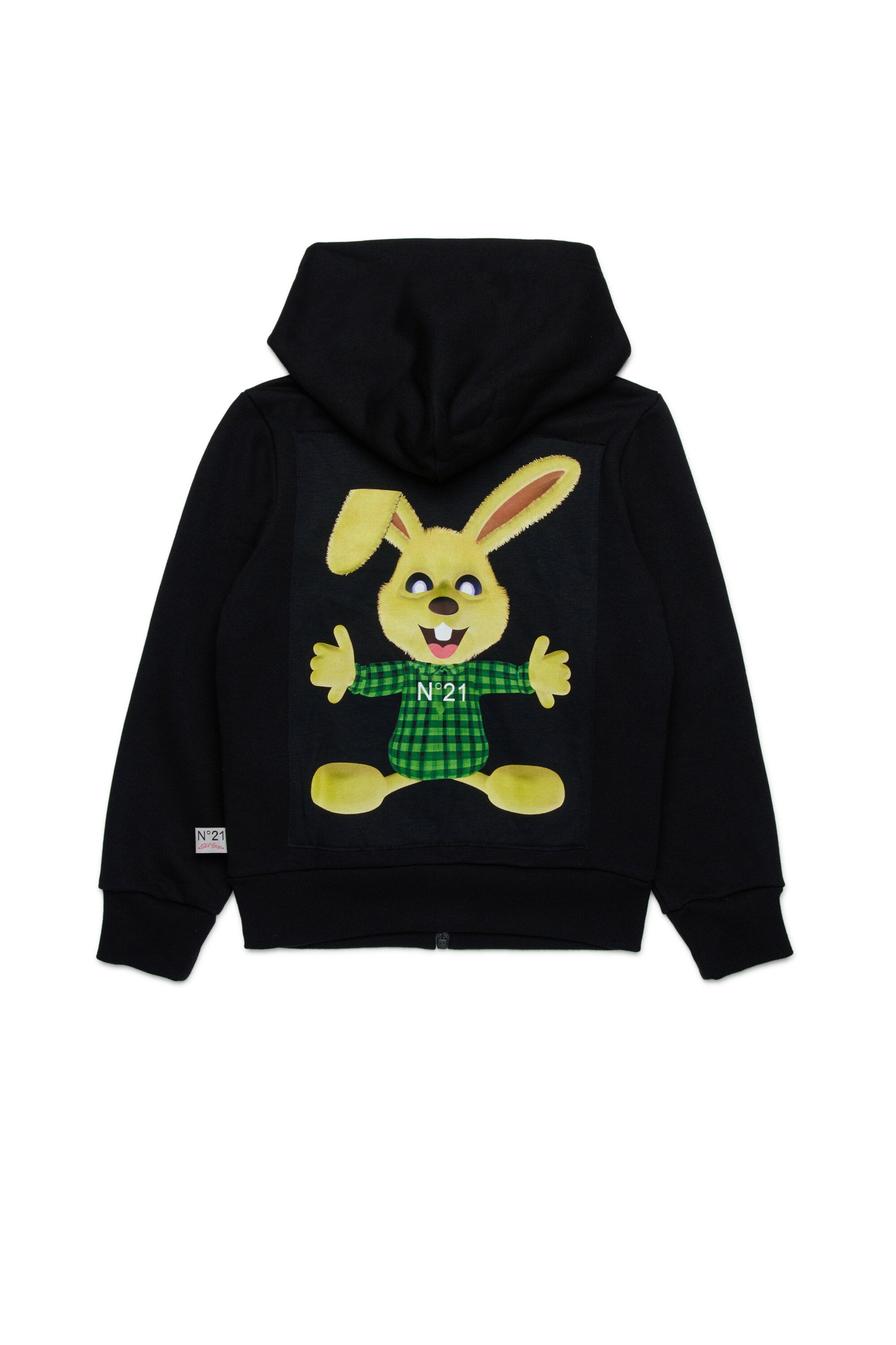 Sudadera con cremallera completa y gráficos Rabbit