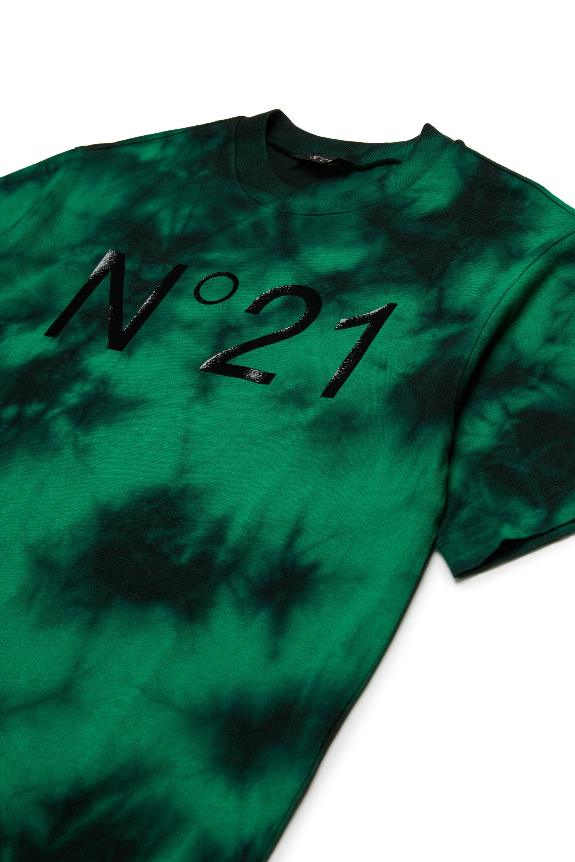 Camiseta de jersey tie-dye con logotipo