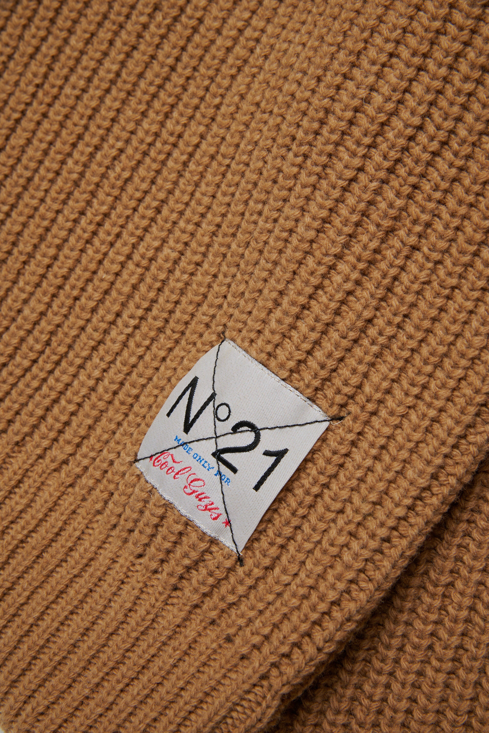 Contrasting hooded wool-blend sweater