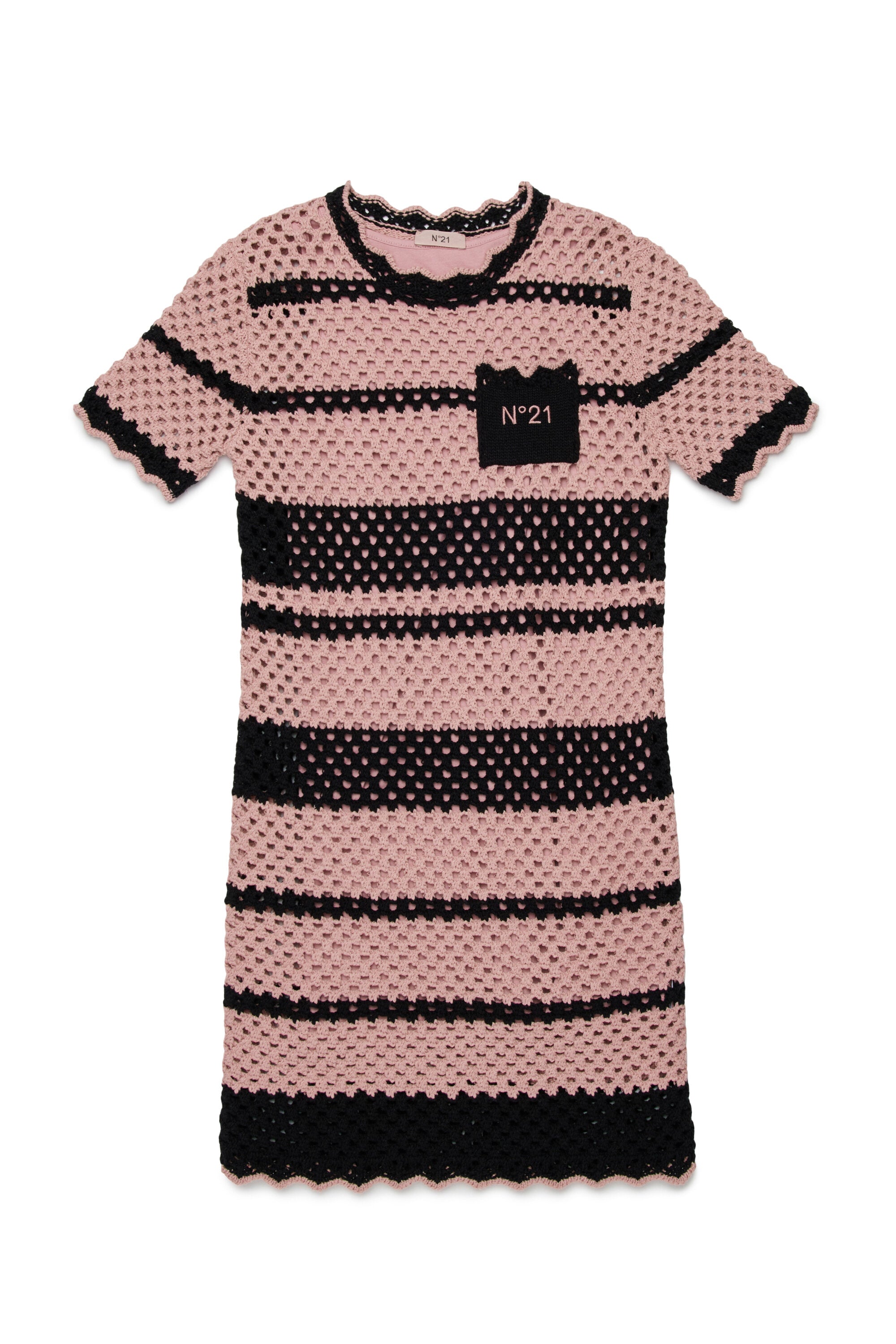 Crochet dress with logo