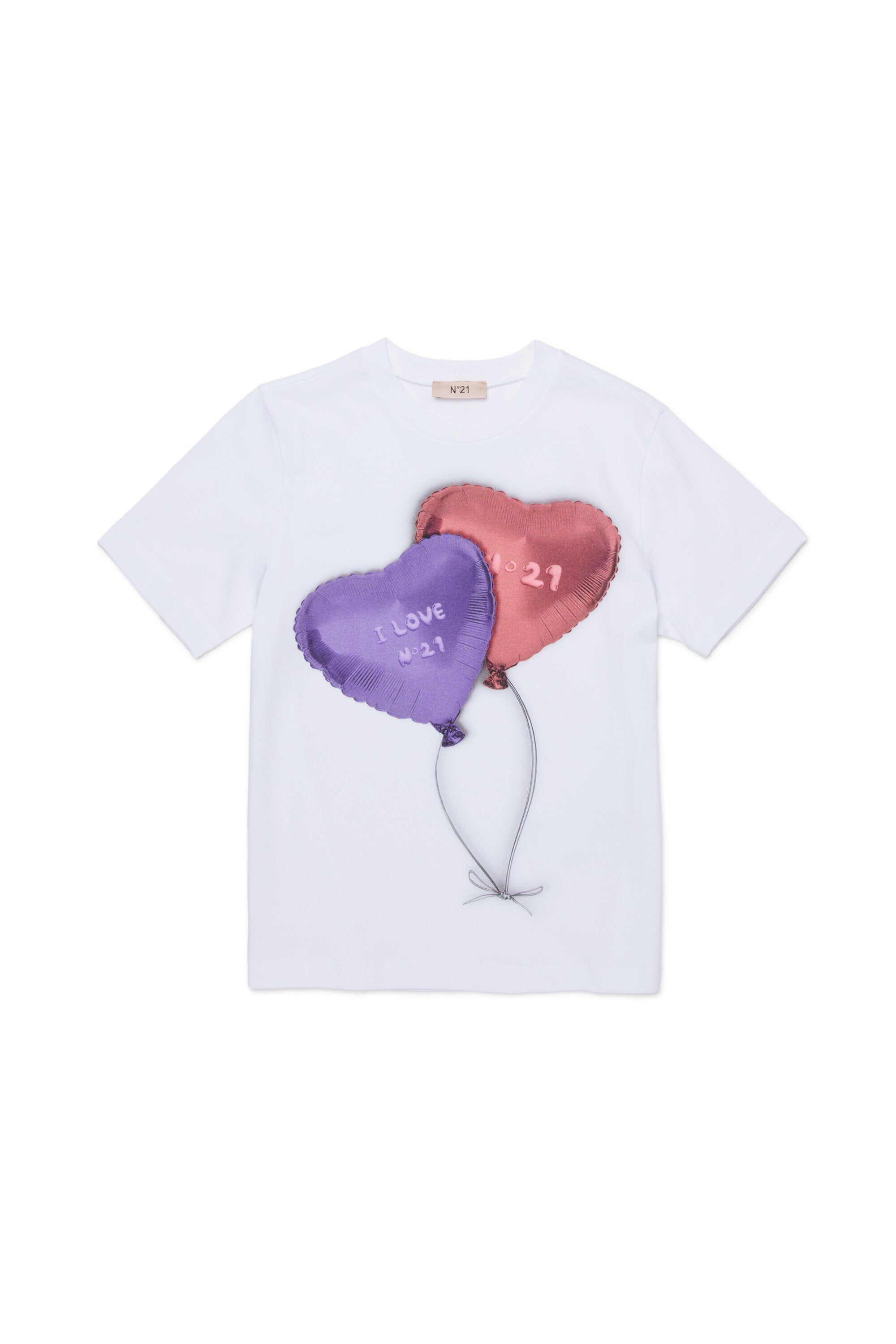 Camiseta con estampado de globos corazón
