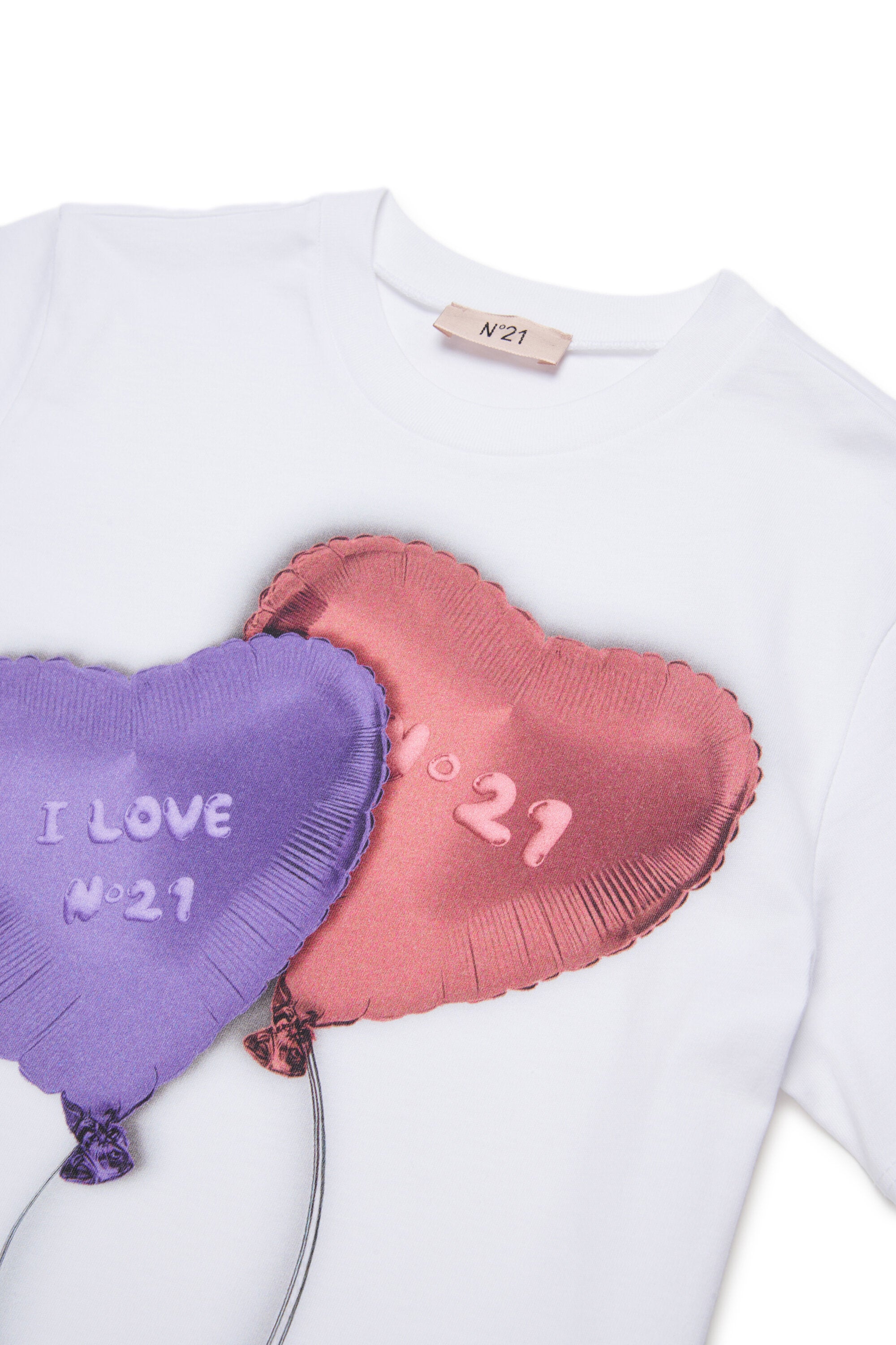 Camiseta con estampado de globos corazón