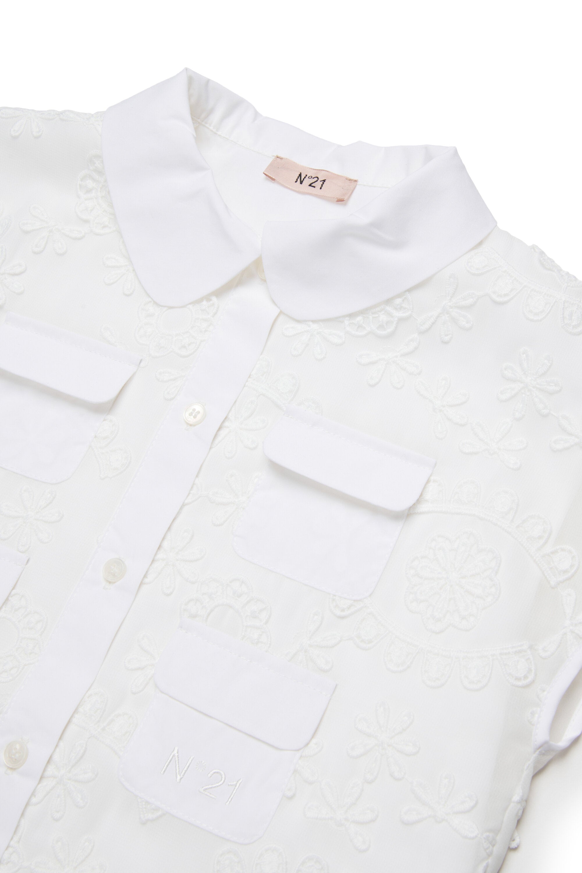 Embroidered short-sleeve shirt