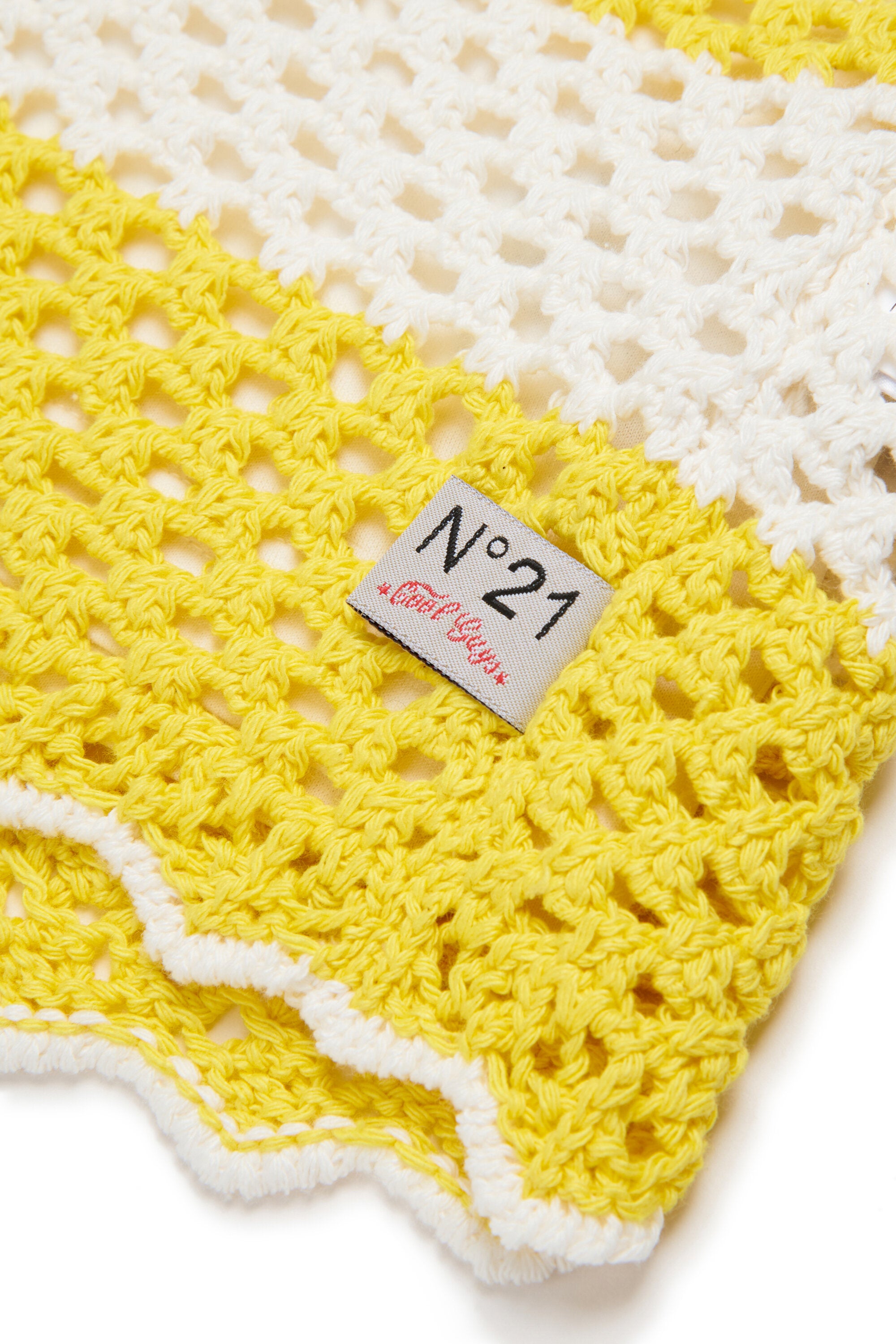 Jersey de punto con cuello redondo y tejido de malla