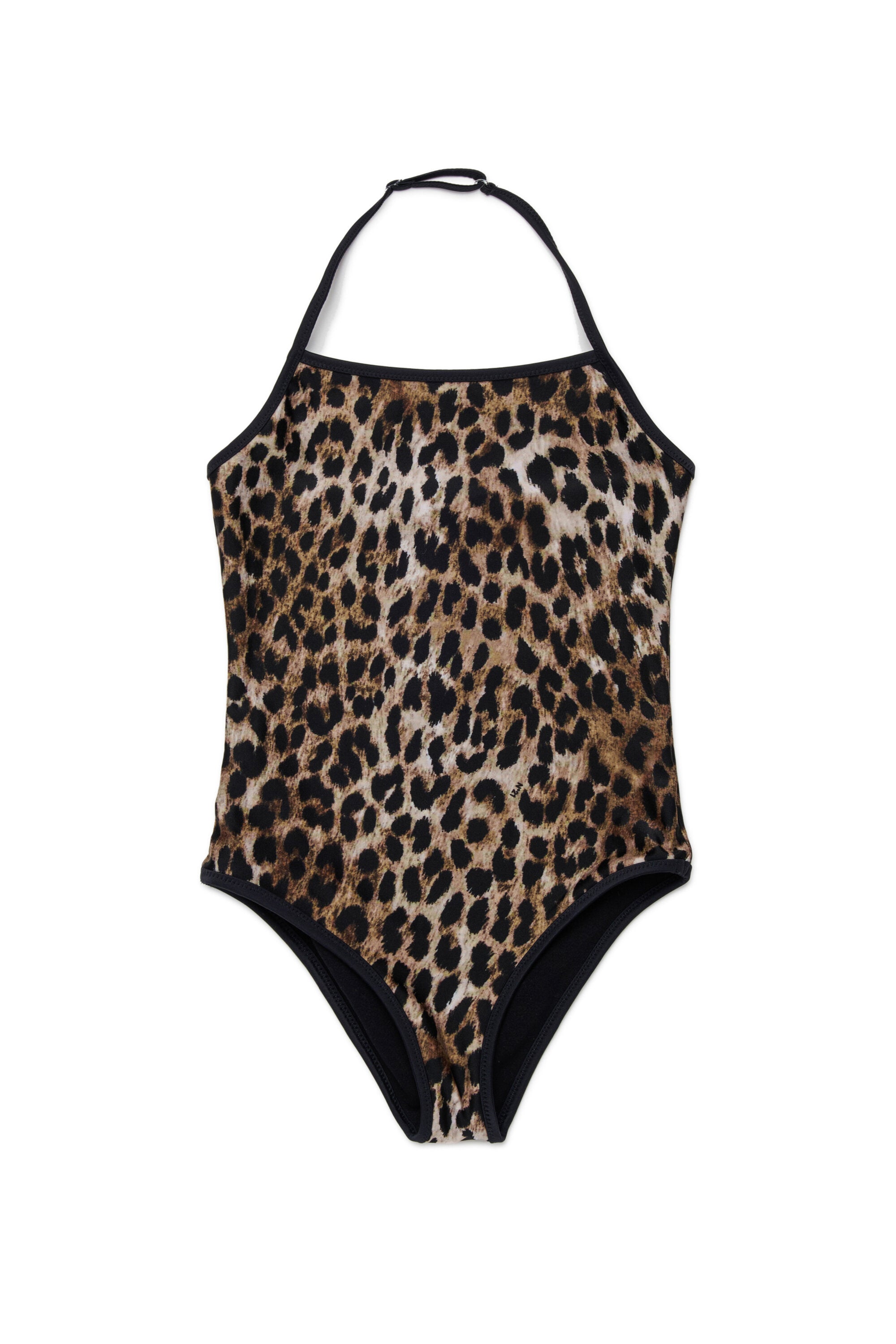 One-piece swimsuit with animal print