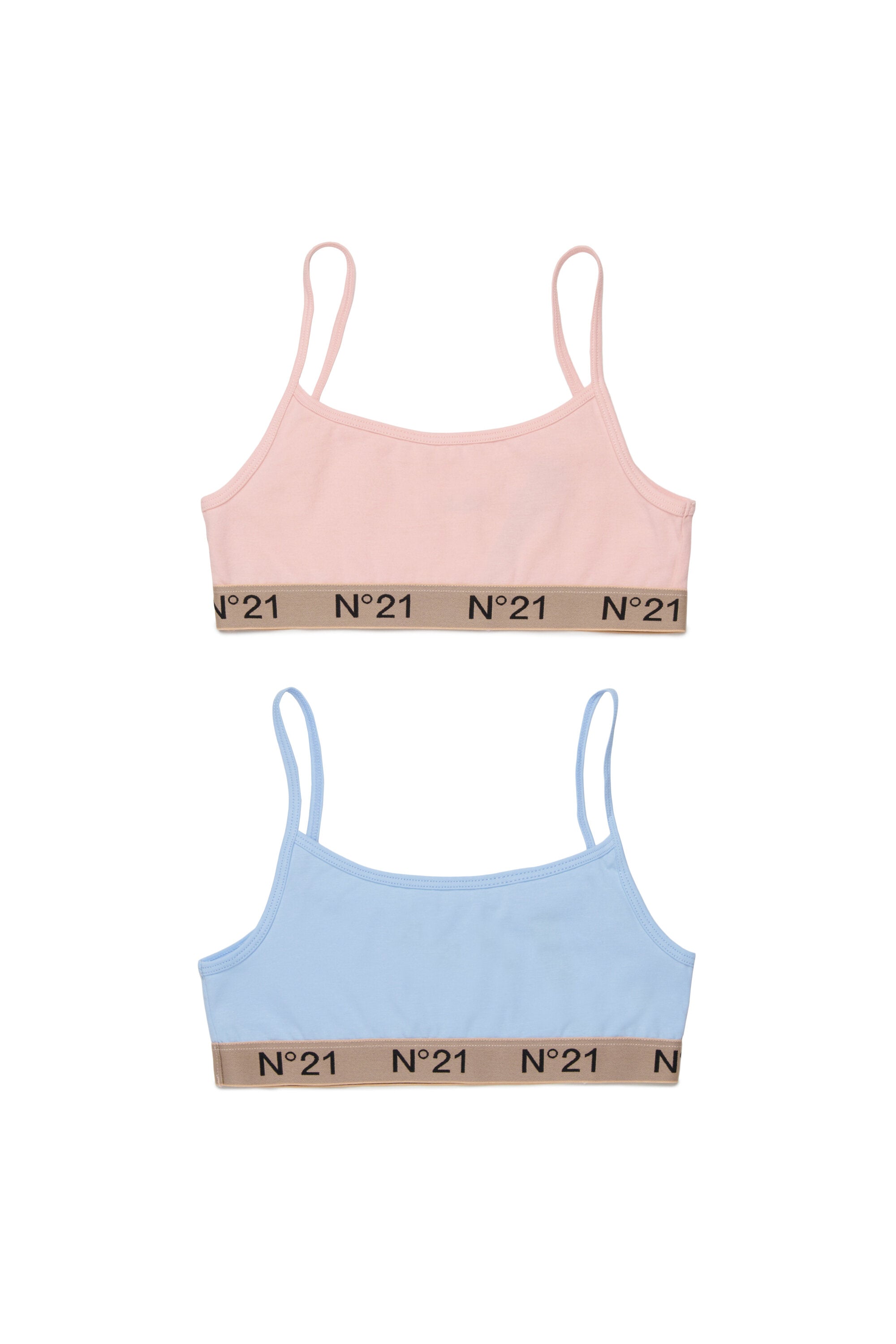 Set of sports bras with logo