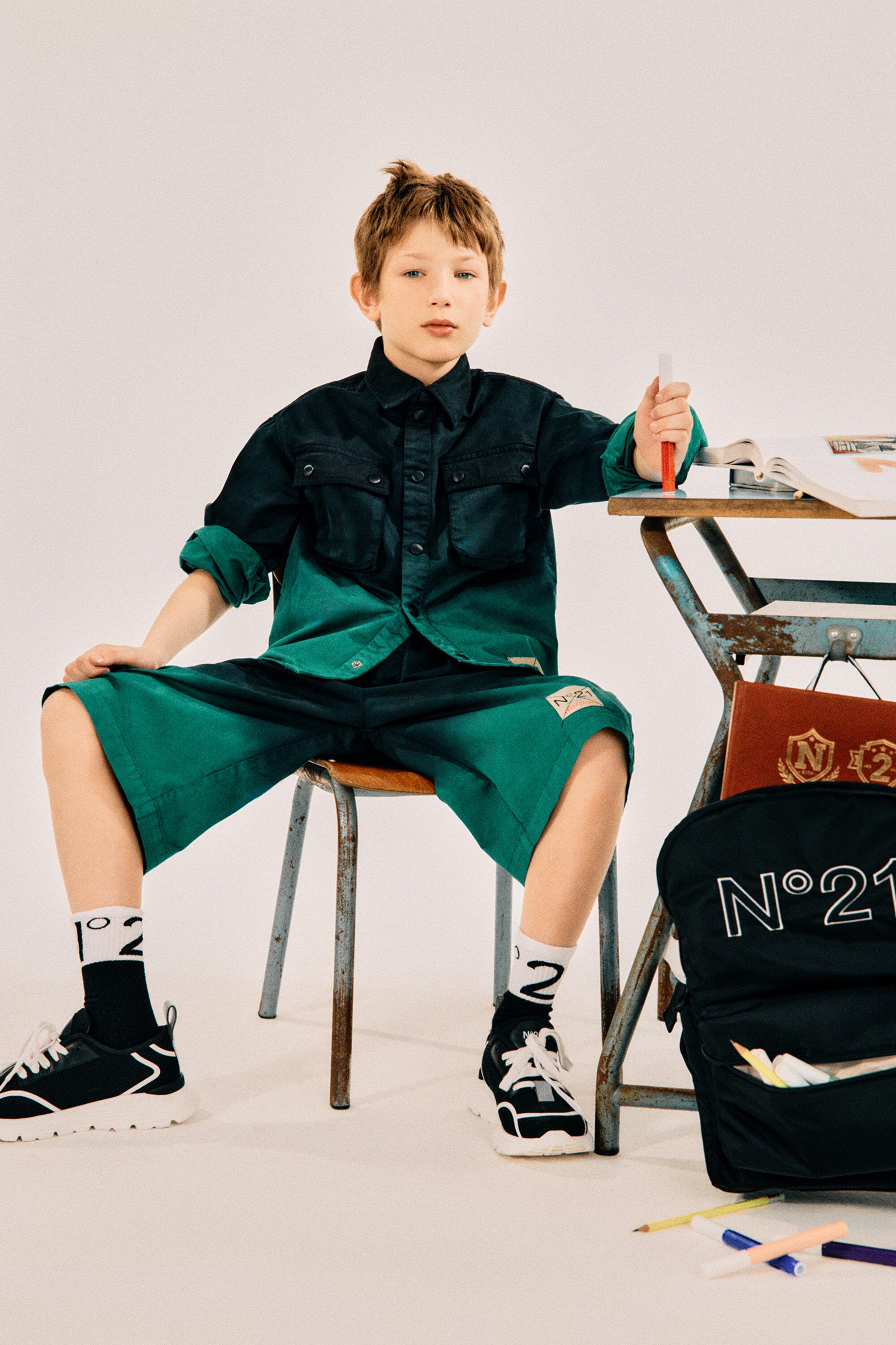 Chaqueta camisa efecto degradado