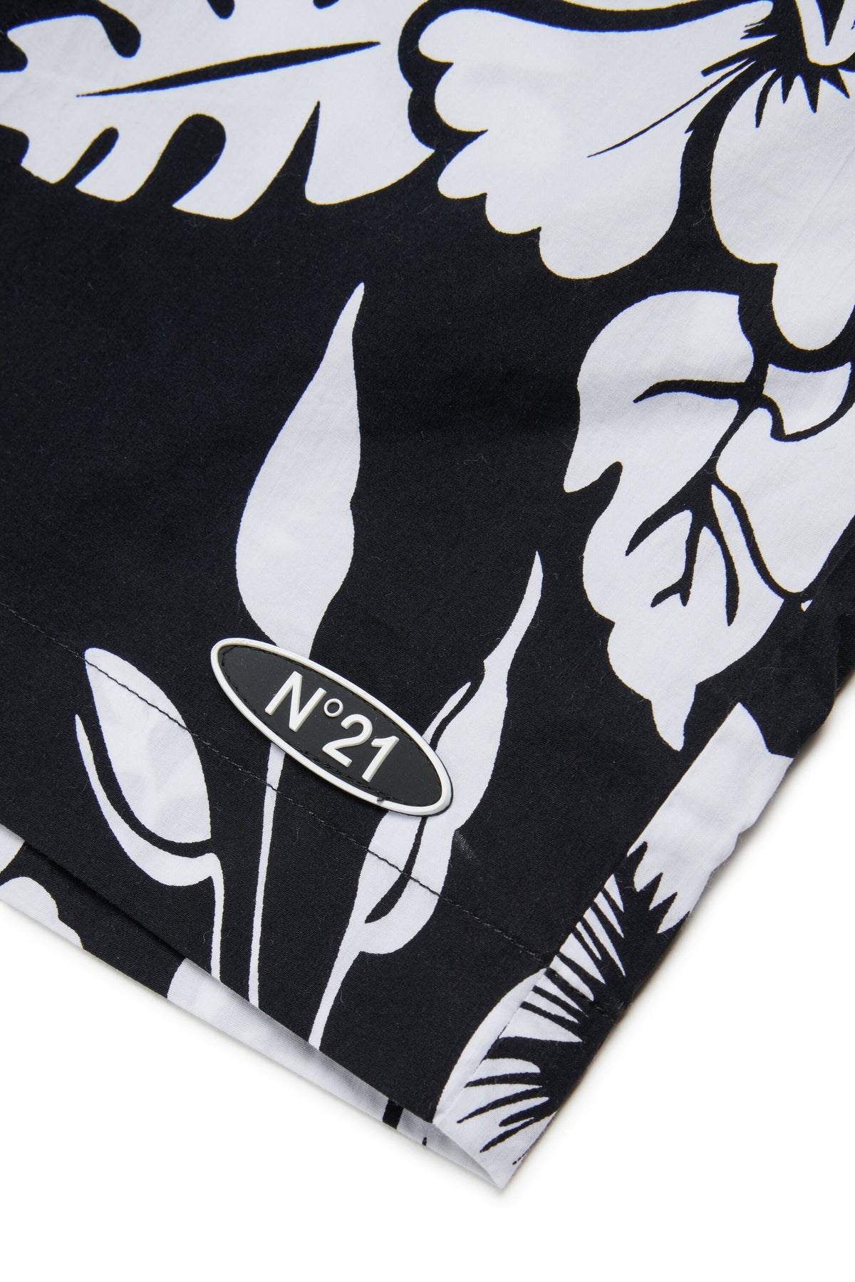 Shorts de estampado floral con logo