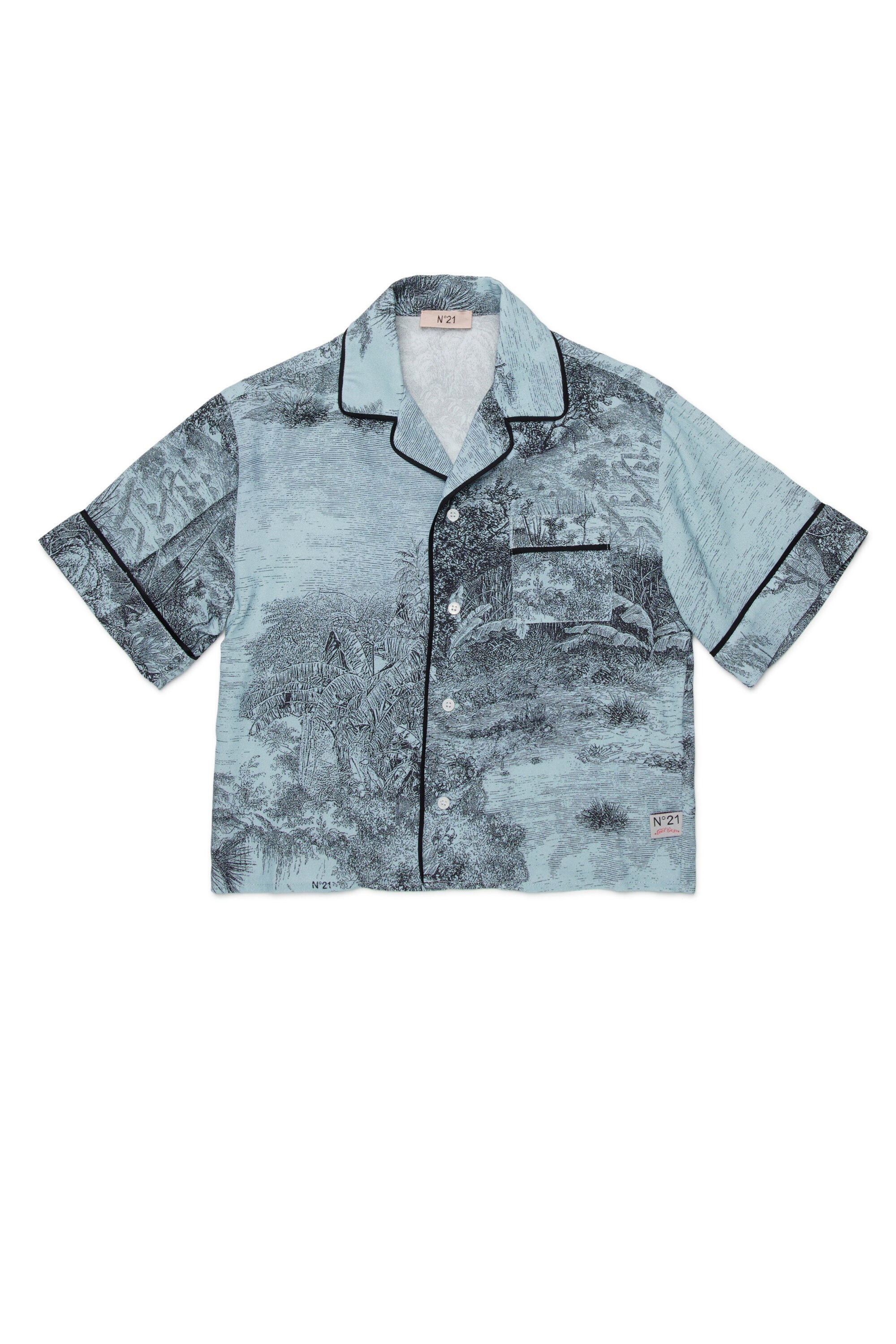 Short-sleeved shirt with all-over print
