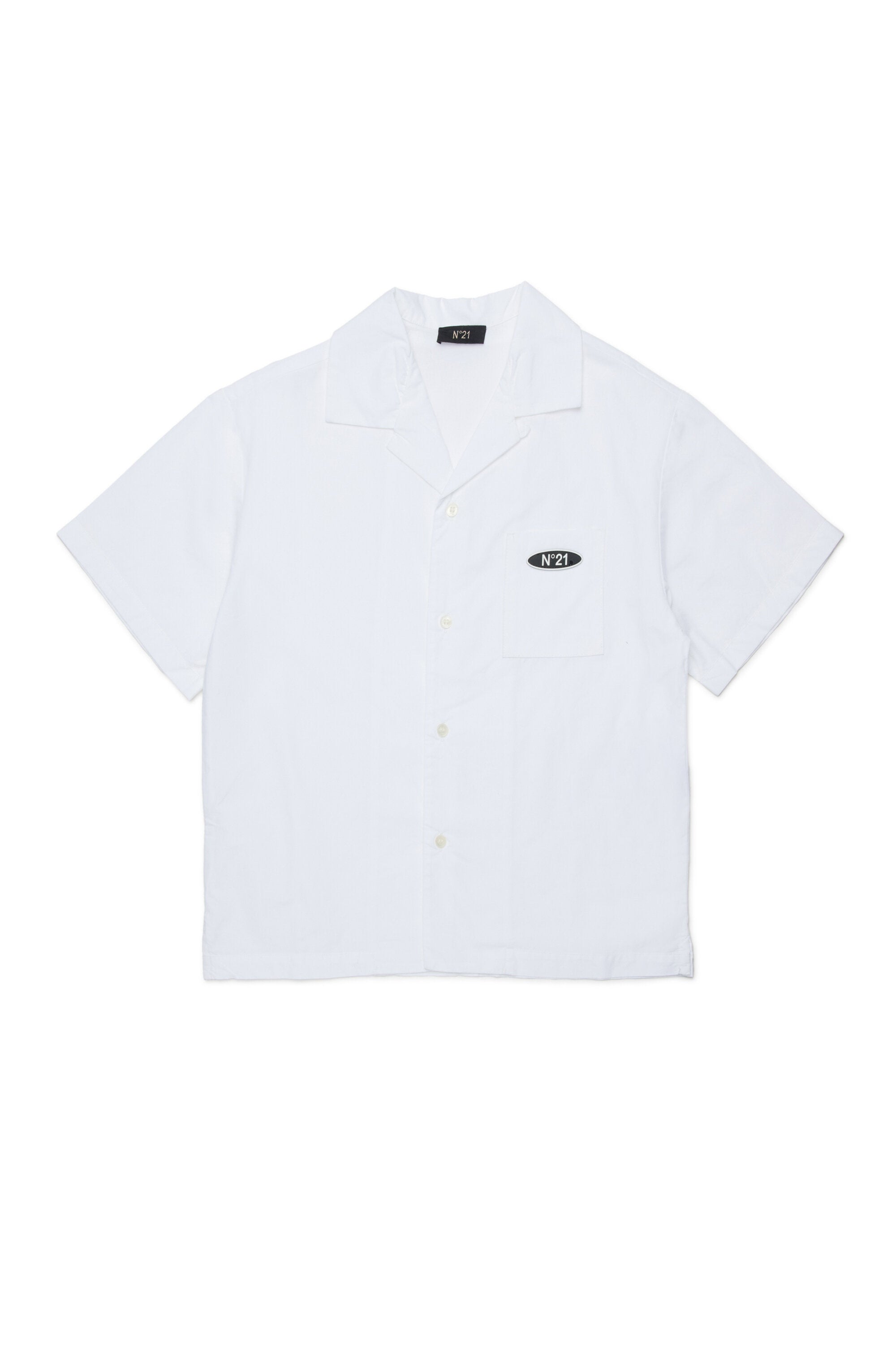 Short-sleeved shirt with logo