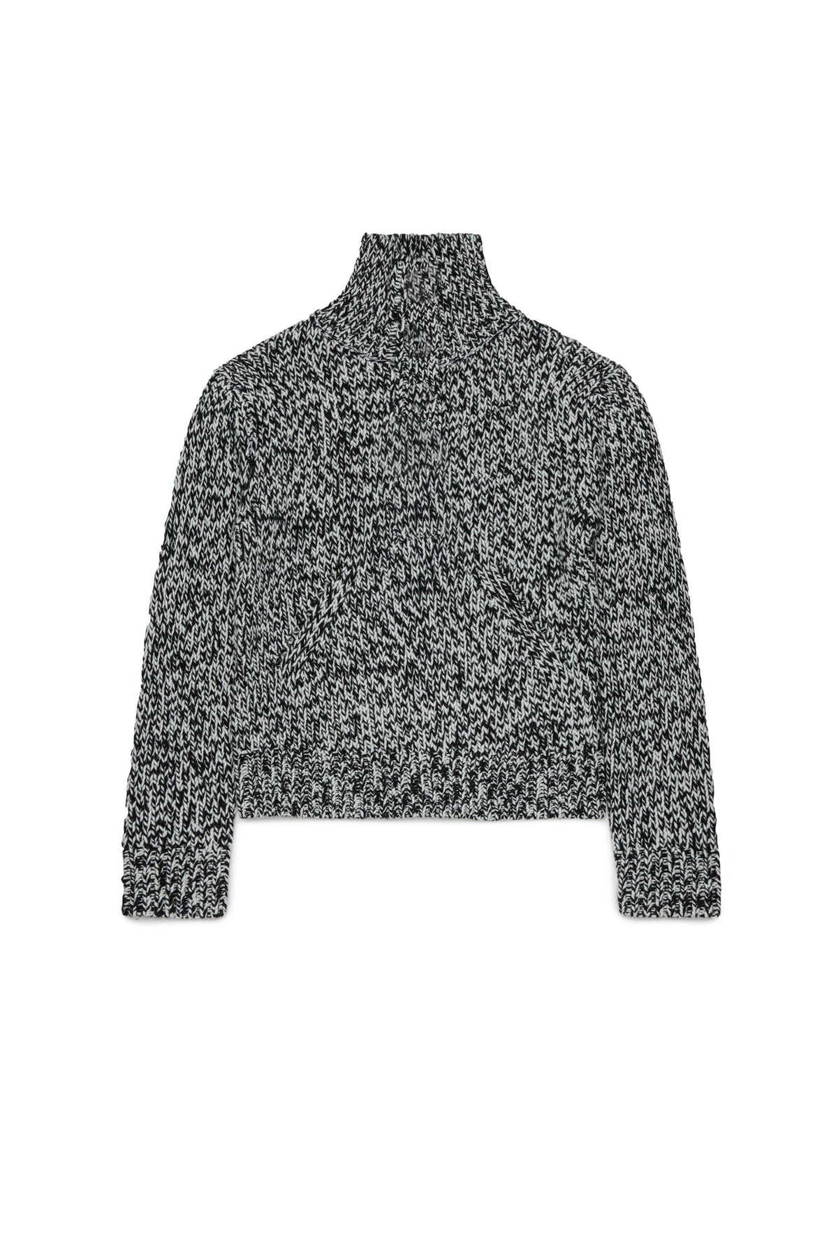 Wool blend pullover with logo