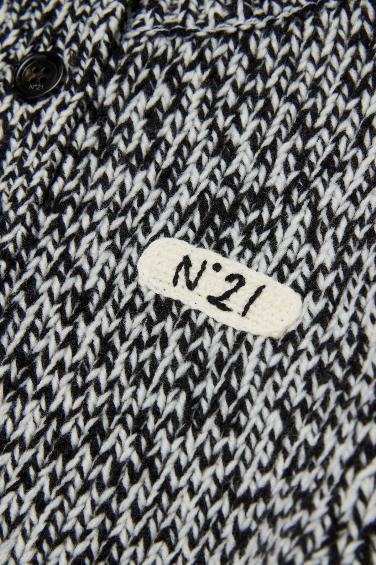 Wool blend pullover with logo