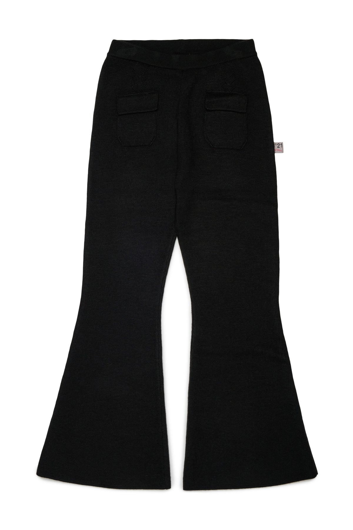 Pantalón acampanado de punto canalé