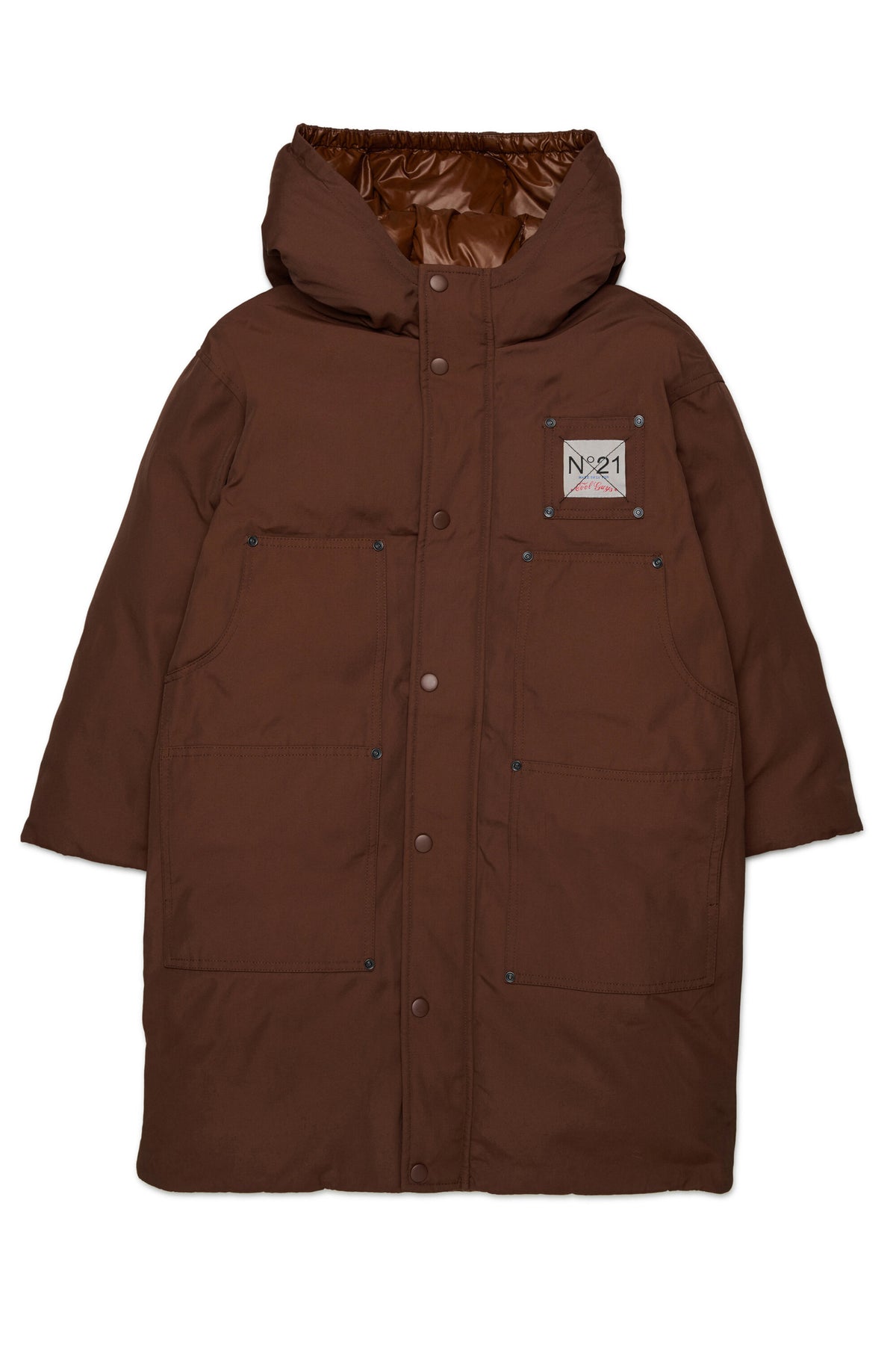 Chaqueta acolchada con logo estampado