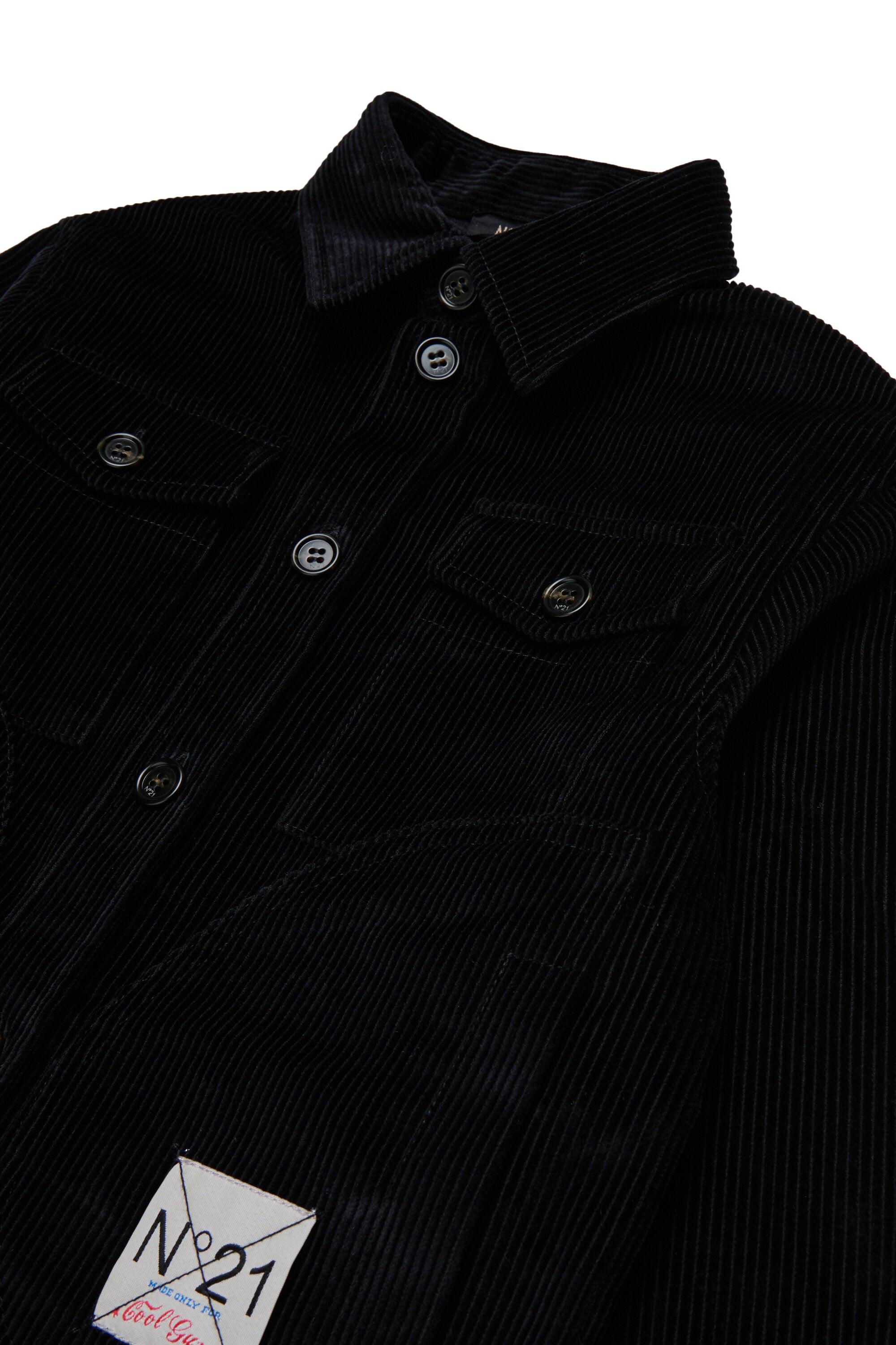 Corduroy shirt with logo