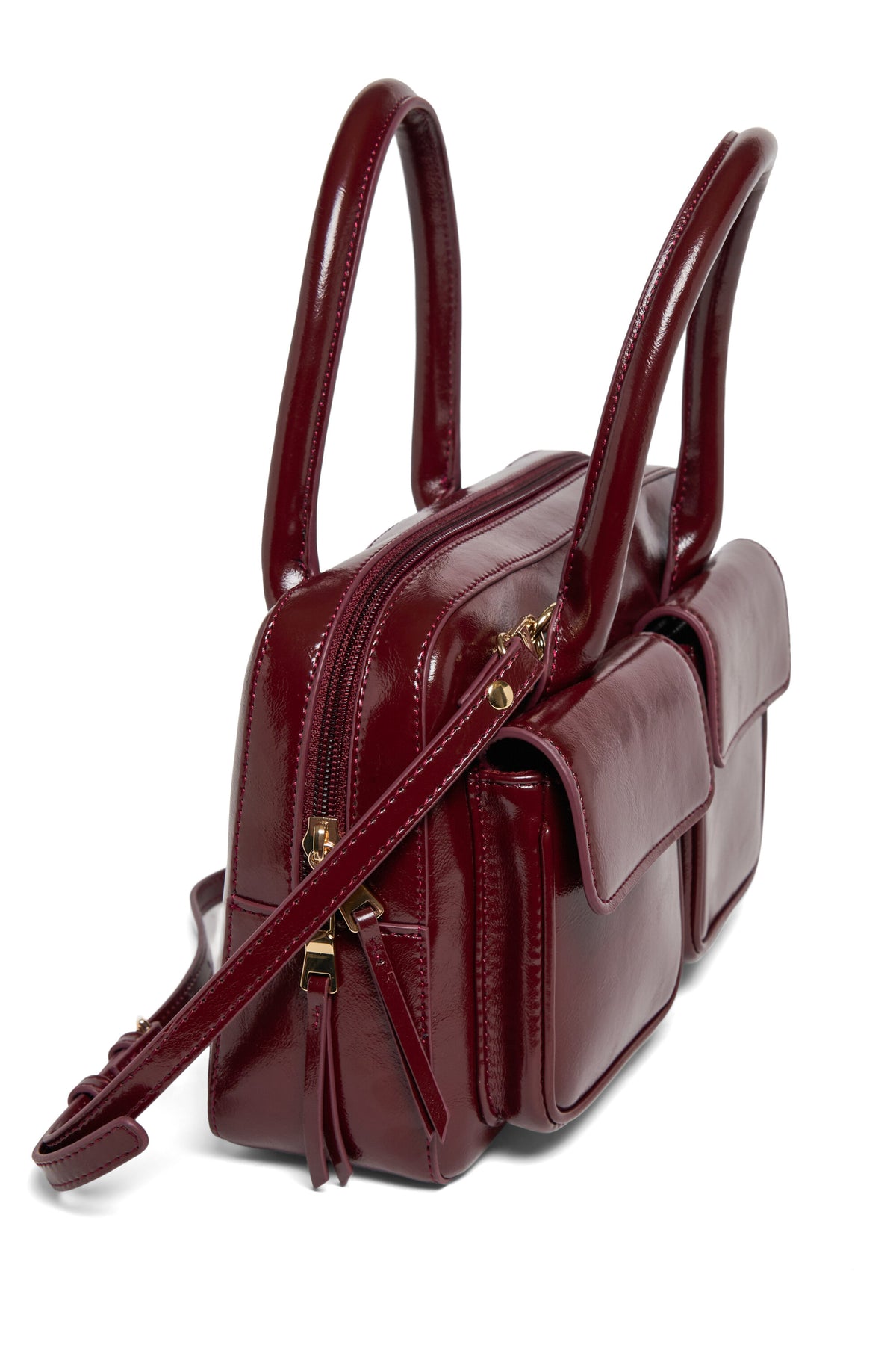 Cross-body bag with double front pocket