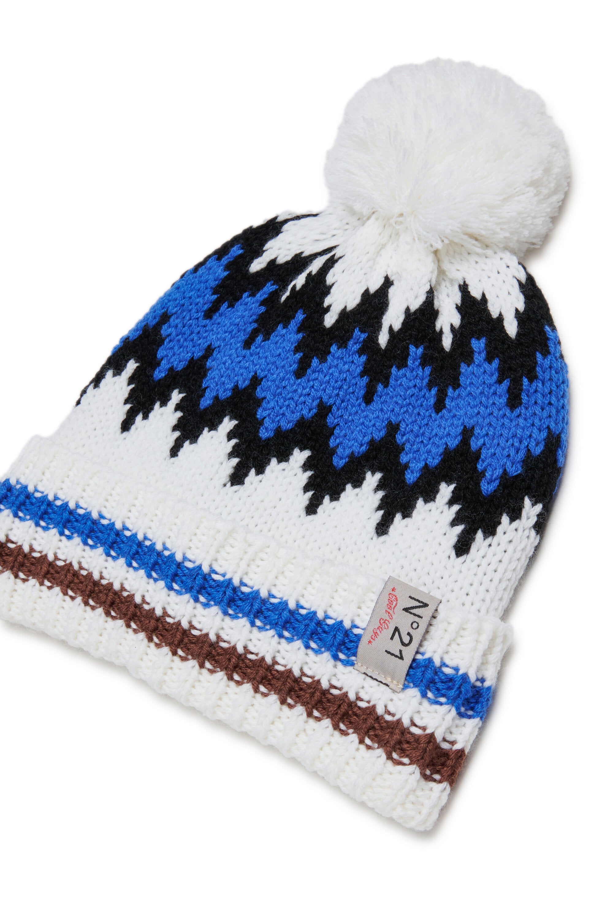 Gorro con pompón y diseño noruego