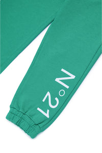 Fleece trousers with logo