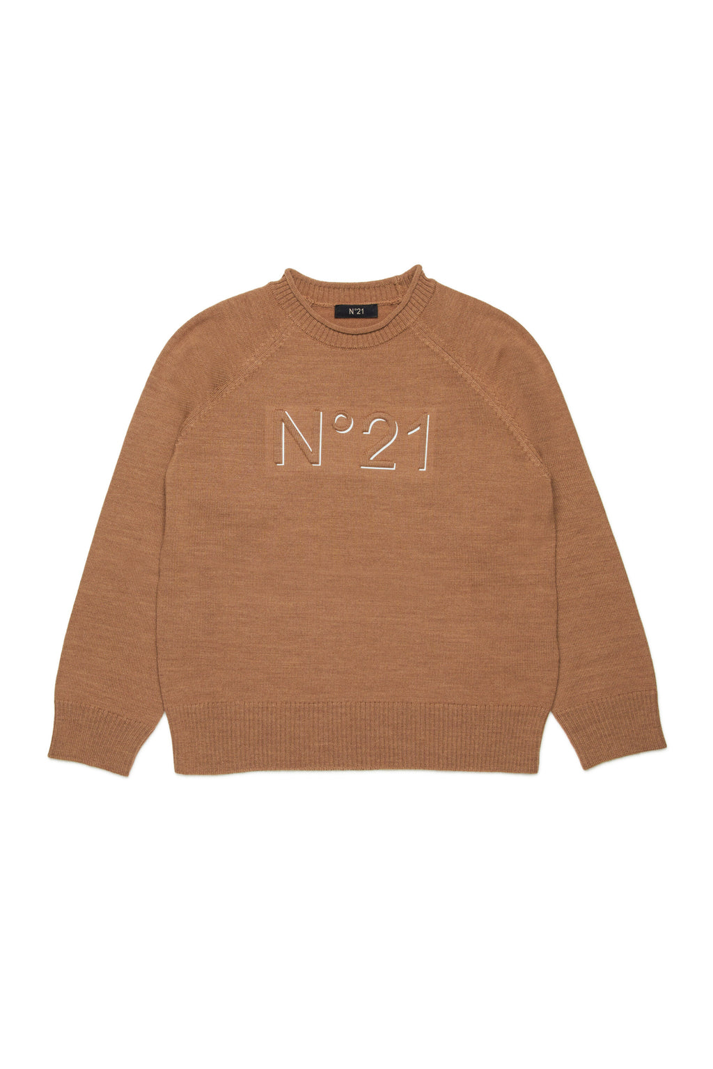 Wool-blend pullover with logo